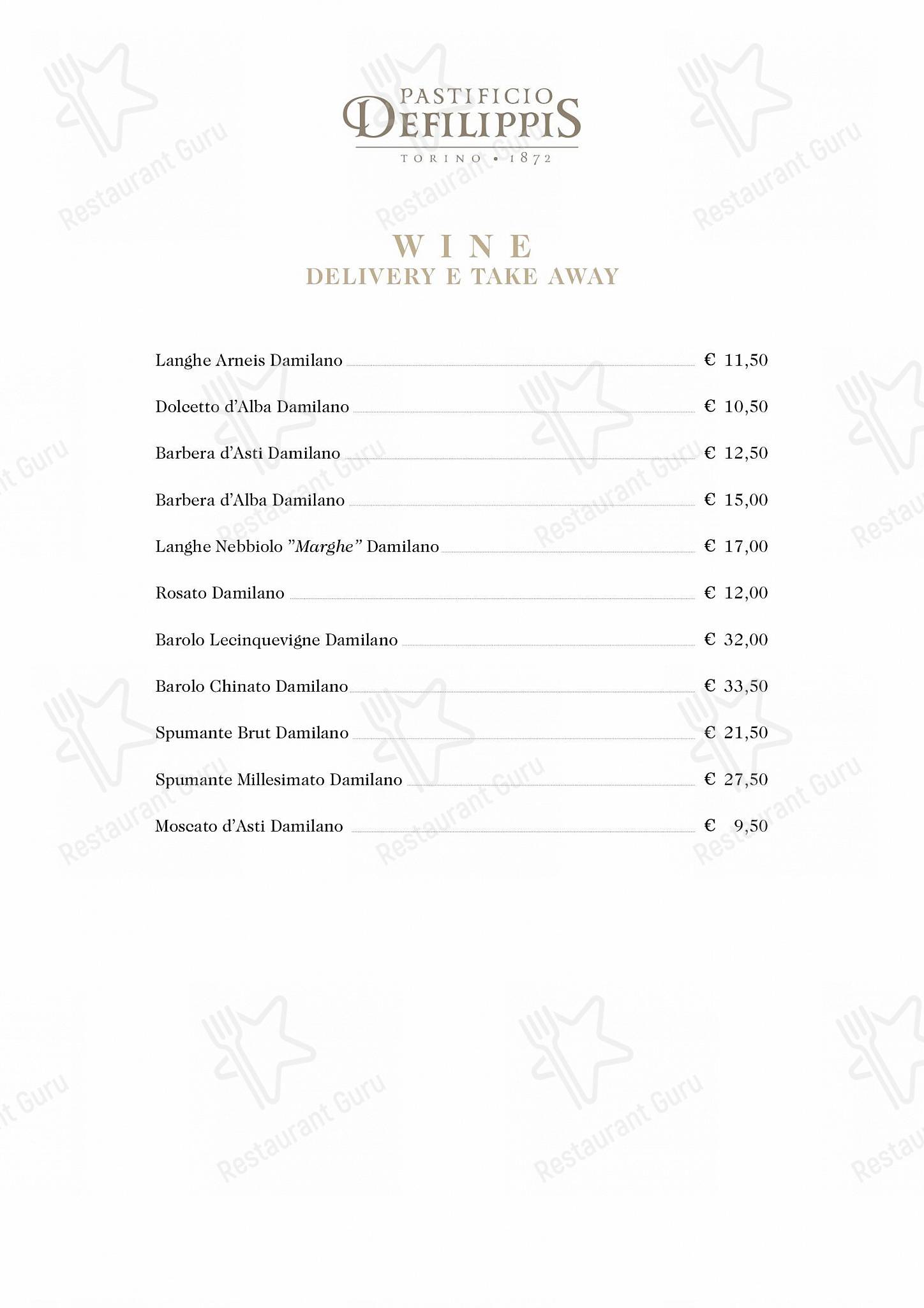 Pastificio Defilippis in Torino - Ночное меню