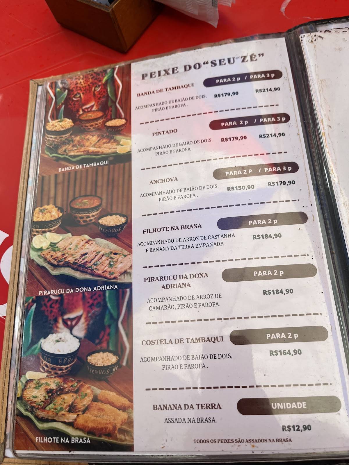 Pescados na Brasa - Sabor do Pará cardápio