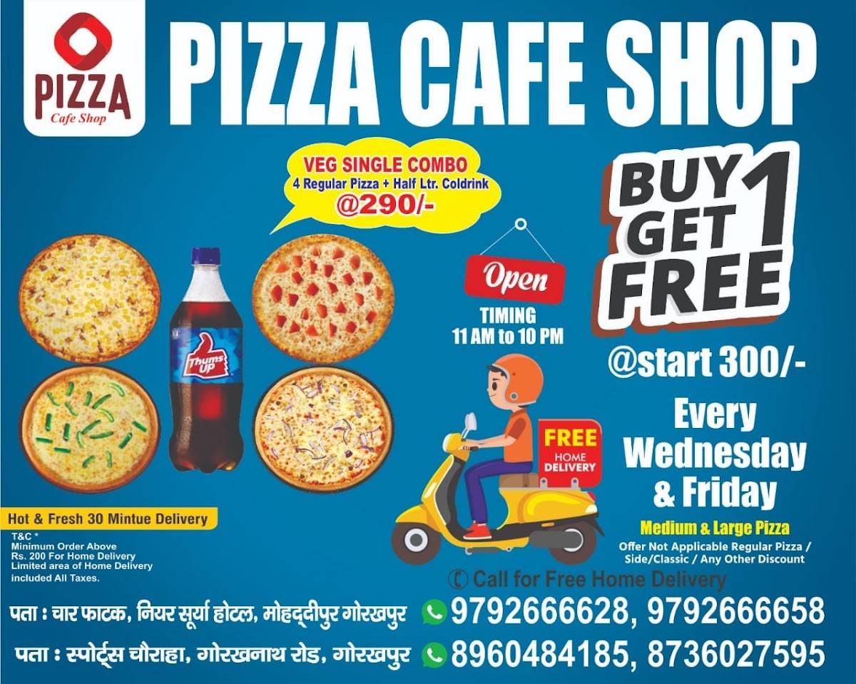 Pizza Cafe Shop menu