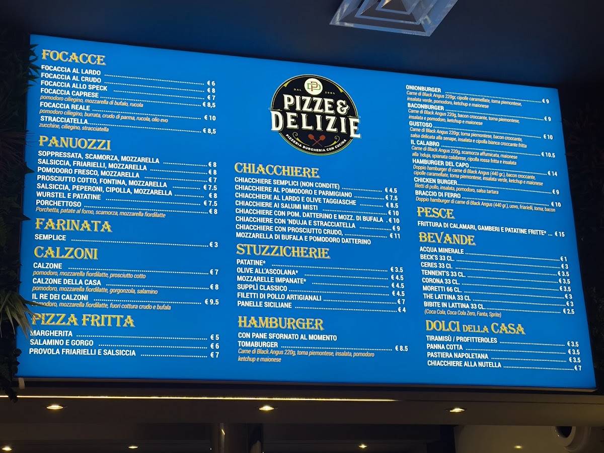Menu di Pizze & Delizie 