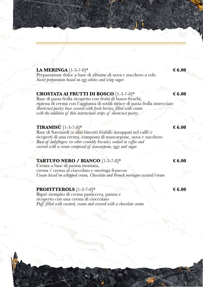 Menu di Pizzeria Grume Milano
