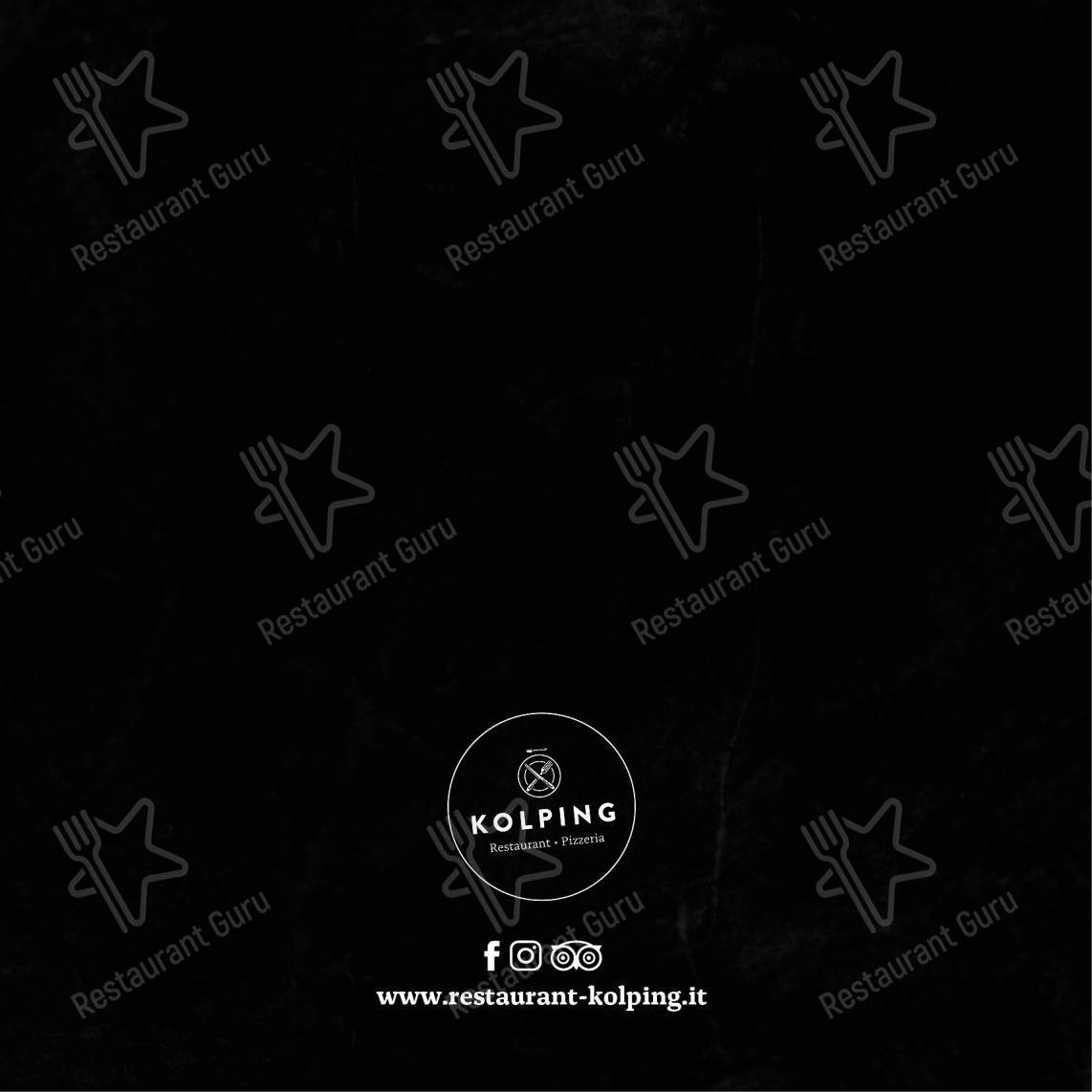 Restaurant Pizzeria Kolping in Vipiteno - 菜单