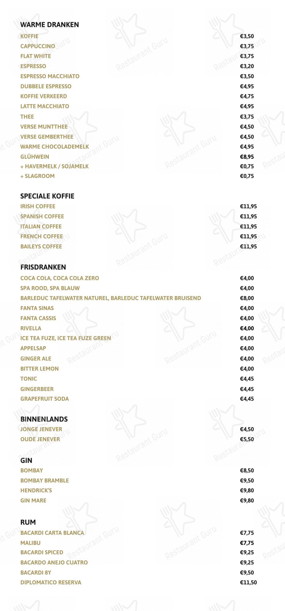 Catering Menu pour Restaurant Red restaurant à viande