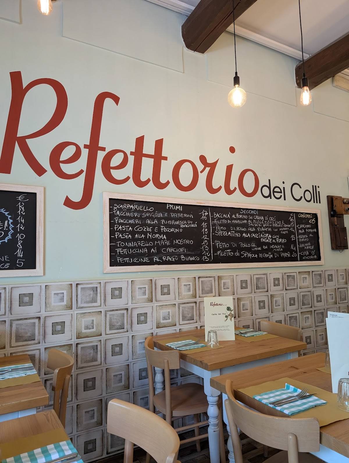 Menu di Refettorio dei Colli OSTERIA 