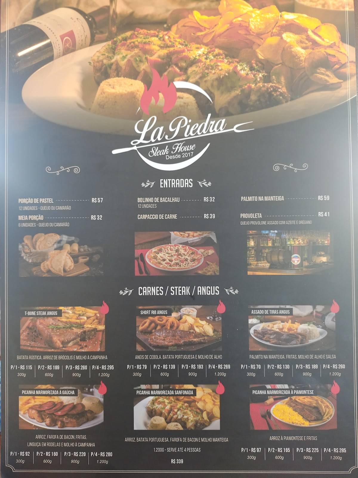 Restaurante Lá Piedra cardápio