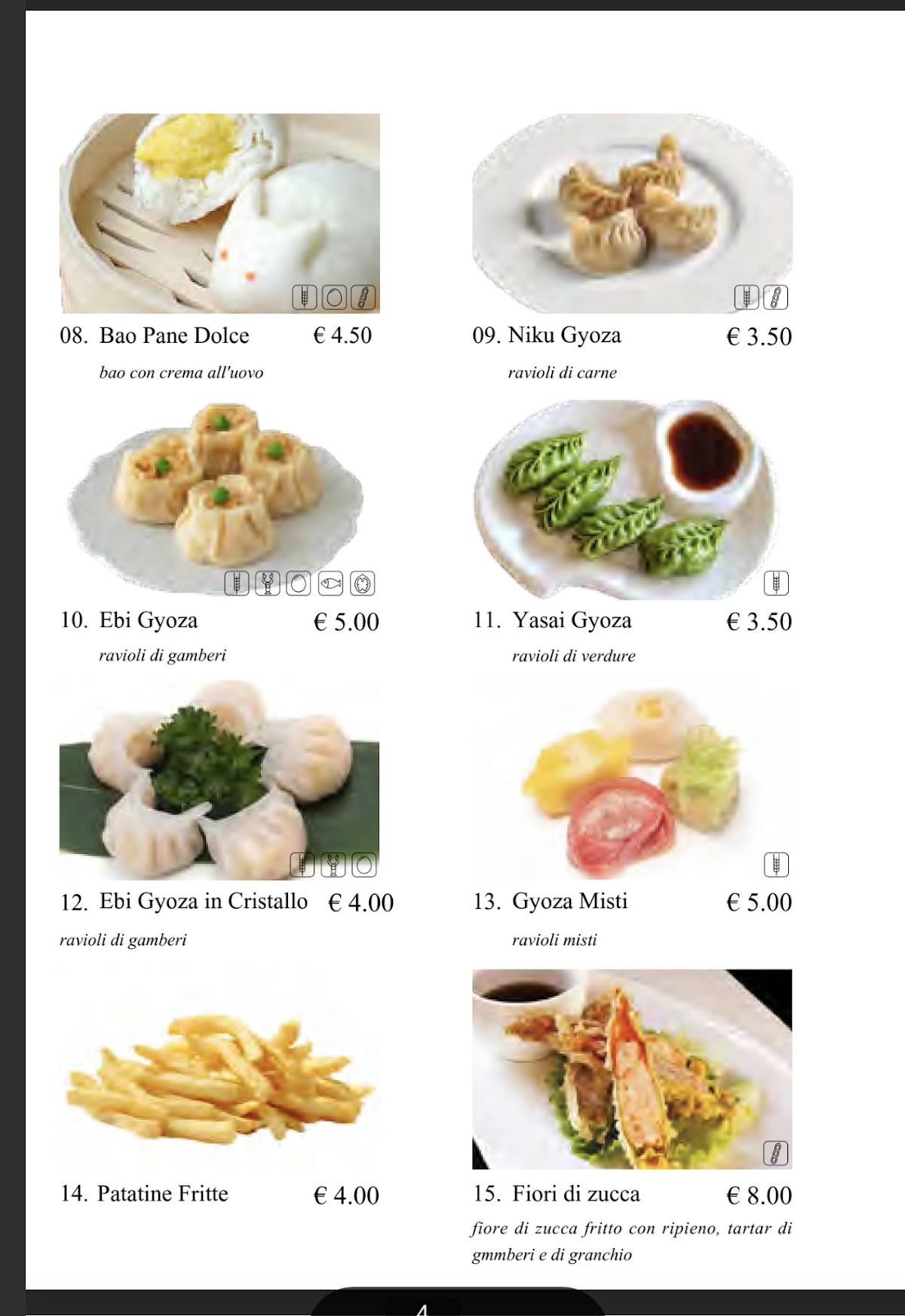 Menu di Ristorante Giapponese NOYI 