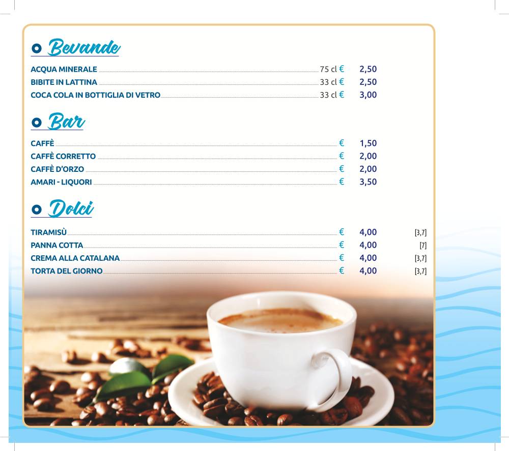 Menu di Ristorante Pizzeria Bella Napoli 