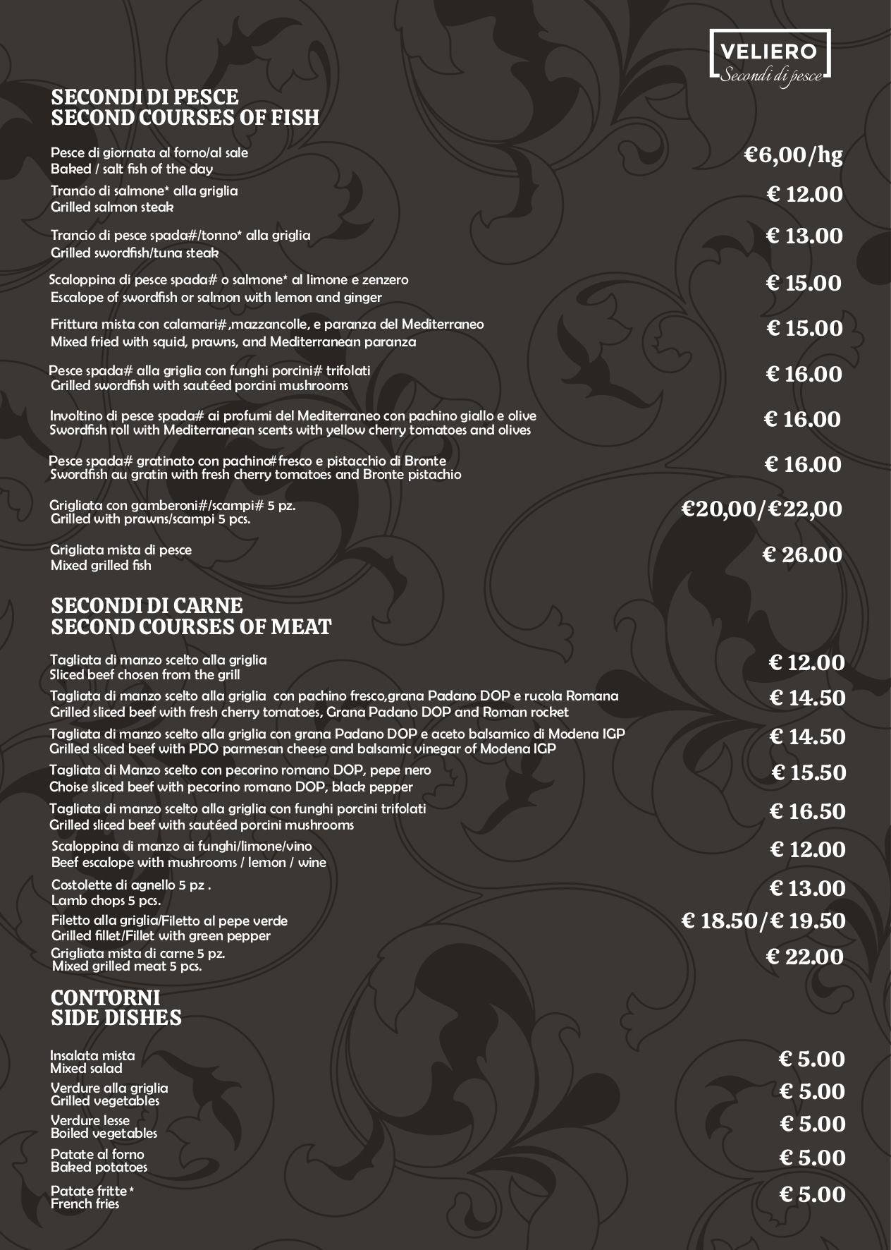 Menu di IL VELIERO - Ristorante Senza Glutine 