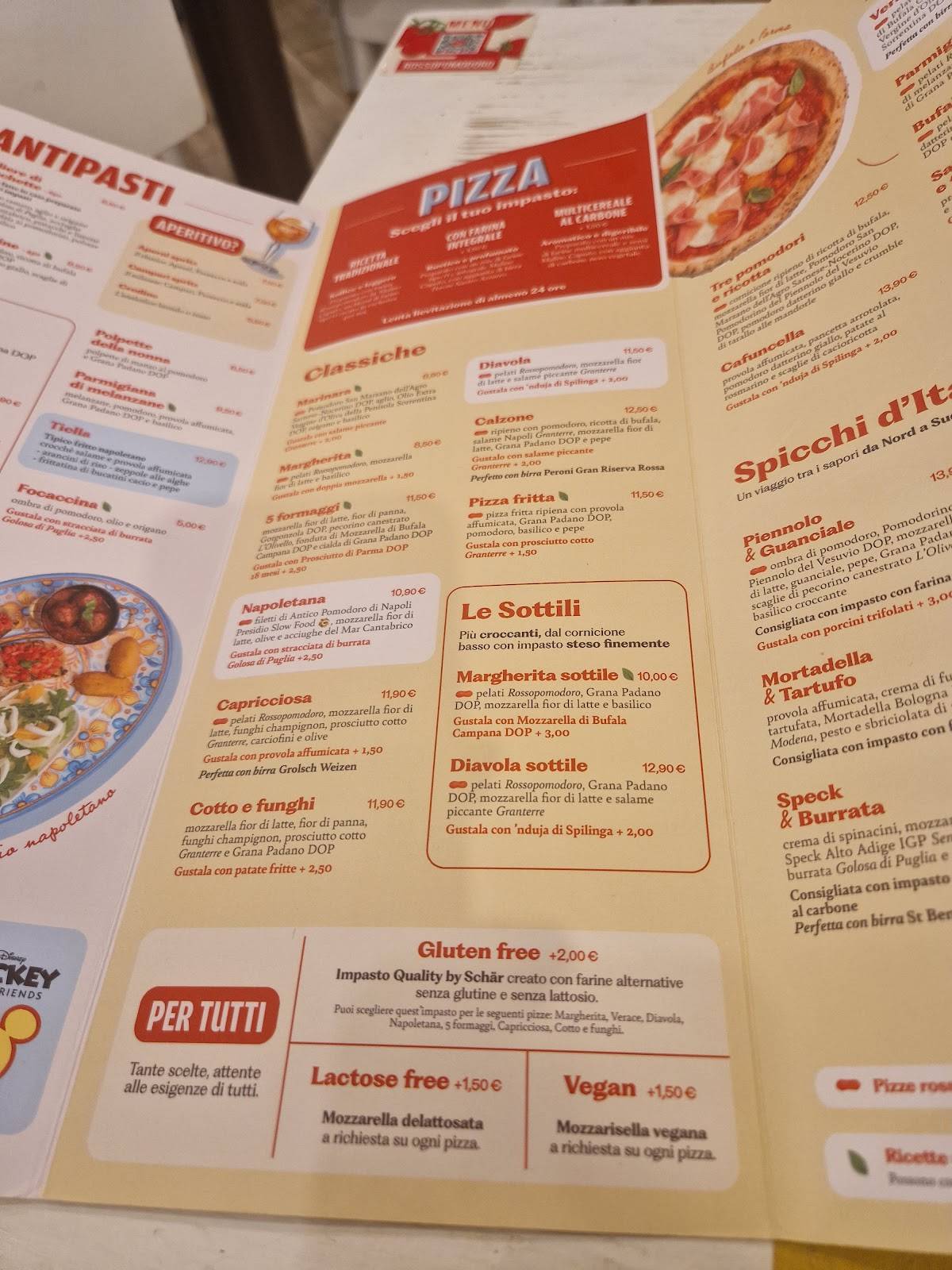 Menu di Rossopomodoro Roma Est 