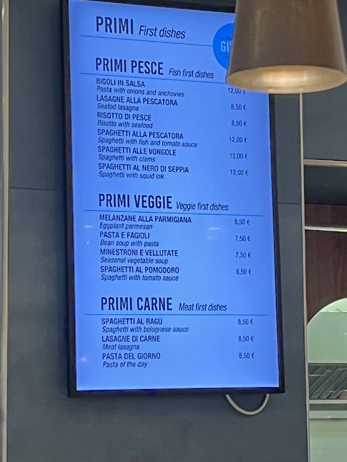 Menu di Rosticceria Gislon 