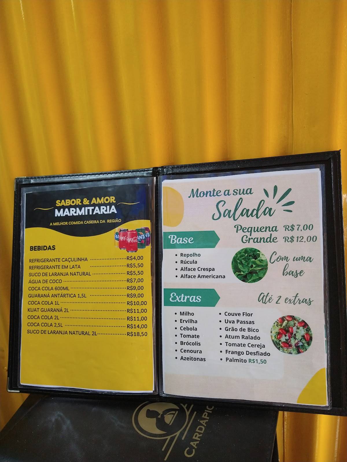 Restaurante Sabor & Amor cardápio