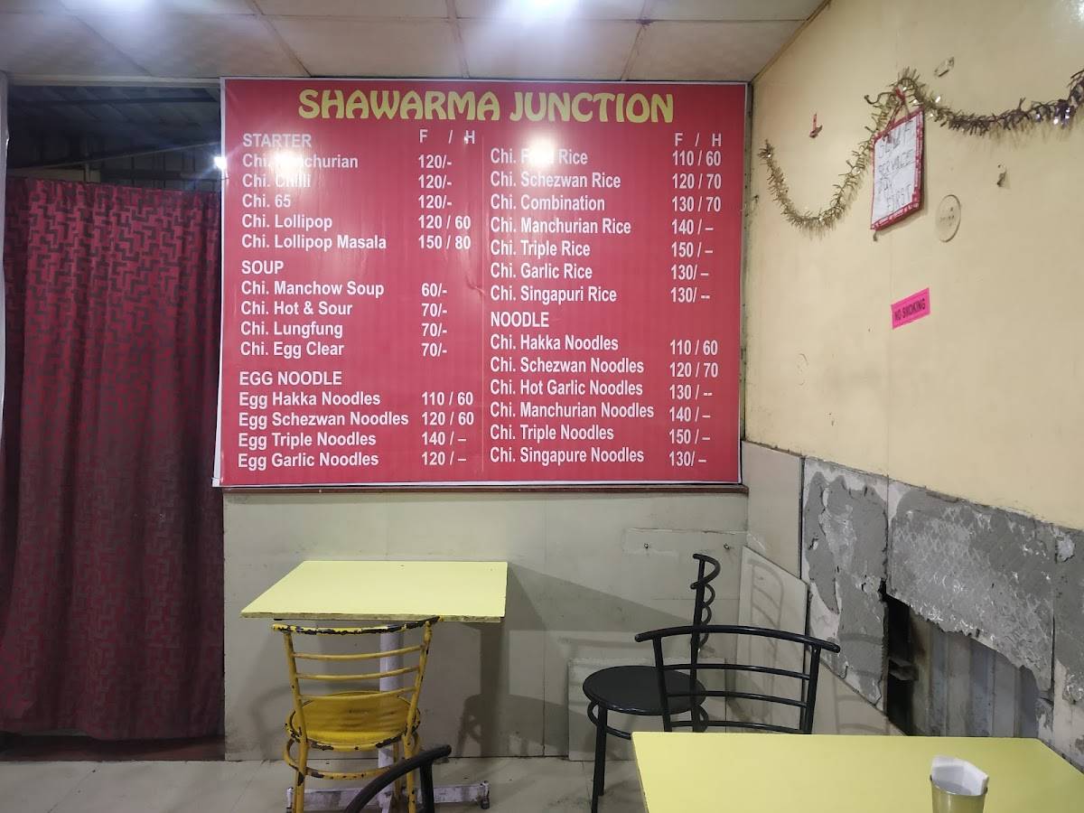 Shawarma Junction menu