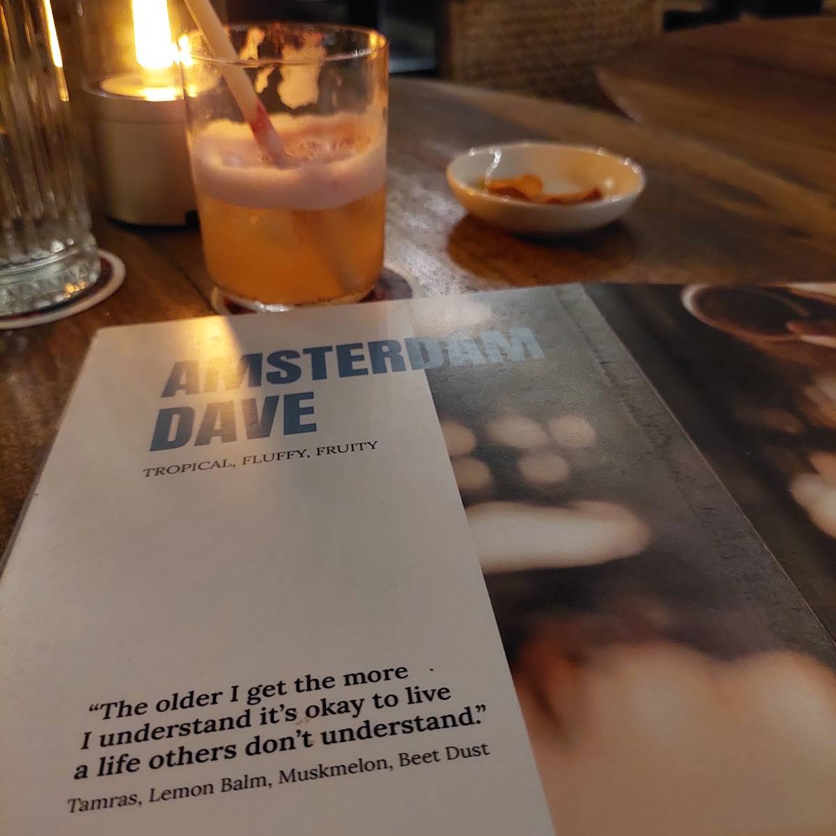 Slow Tide menu