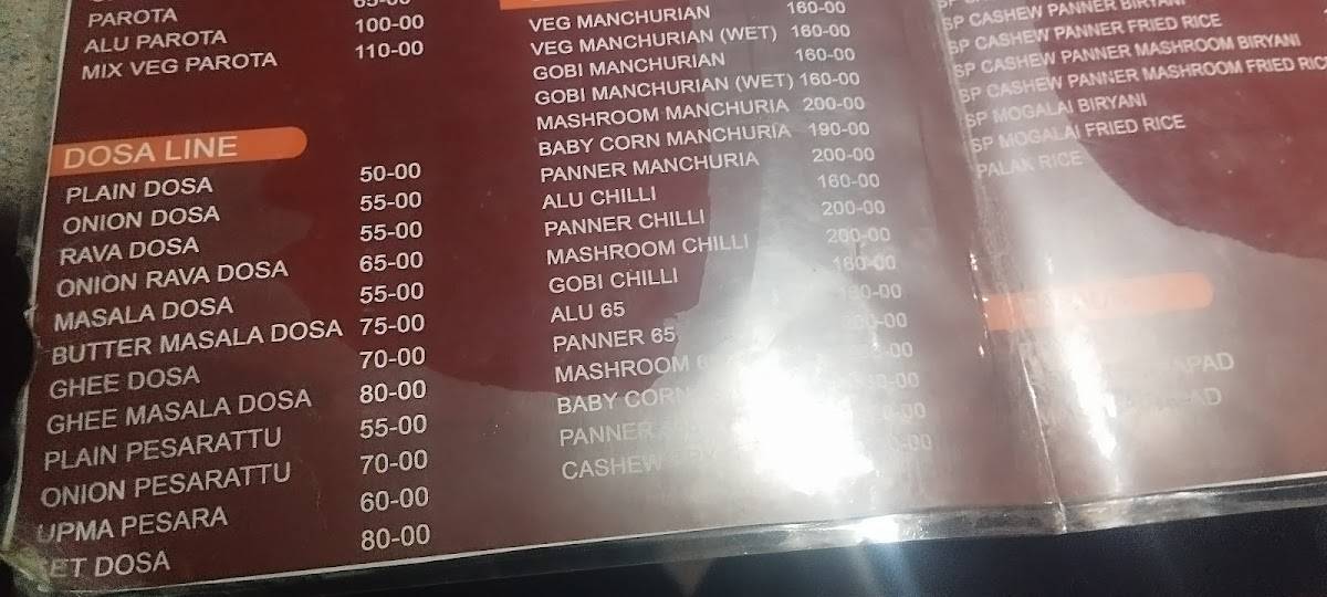 Srikesh Restaurant (Veg) menu