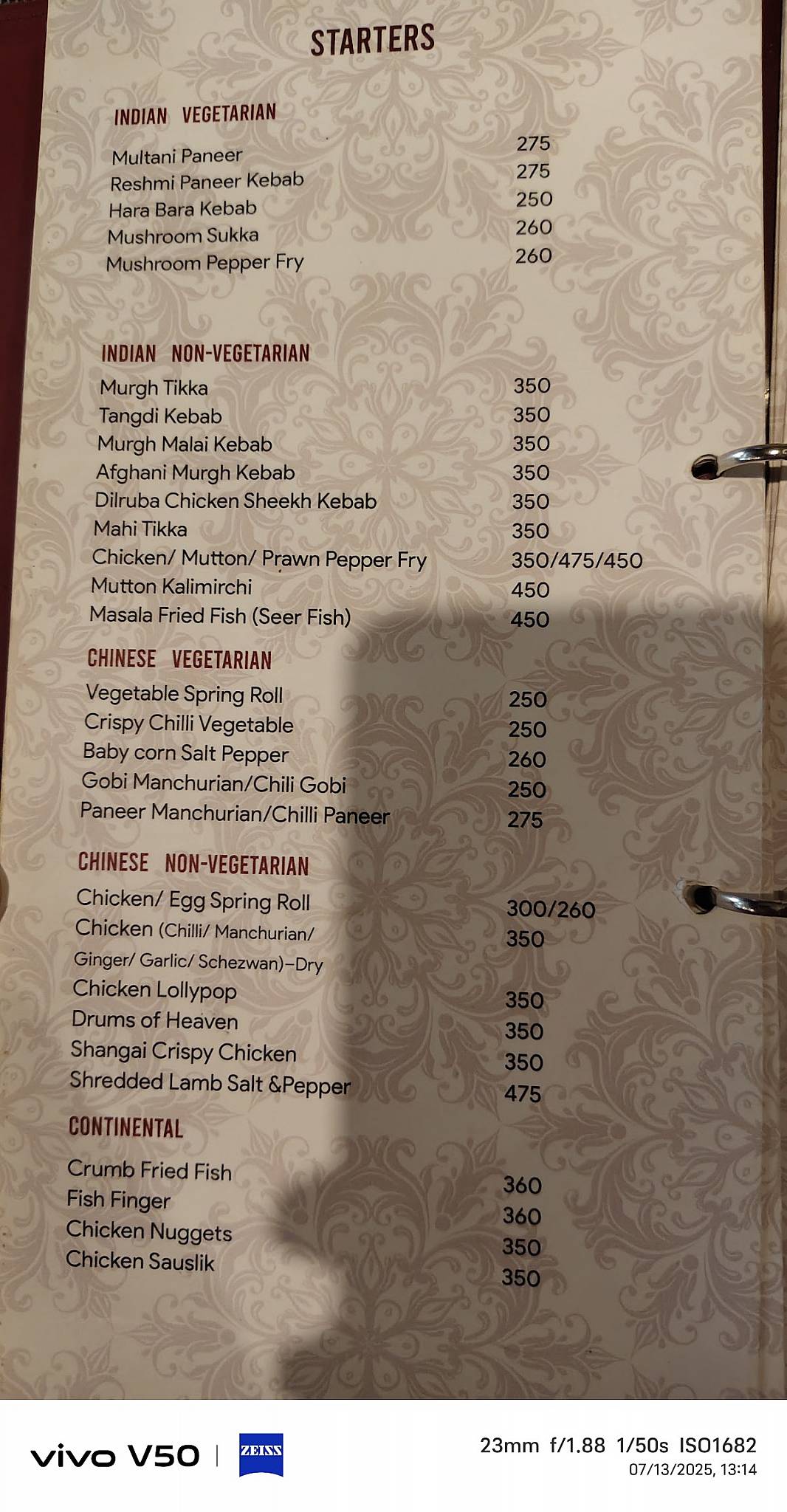 Subhodayam Multi Cuisine - Andhra Restaurant T Nagar menu