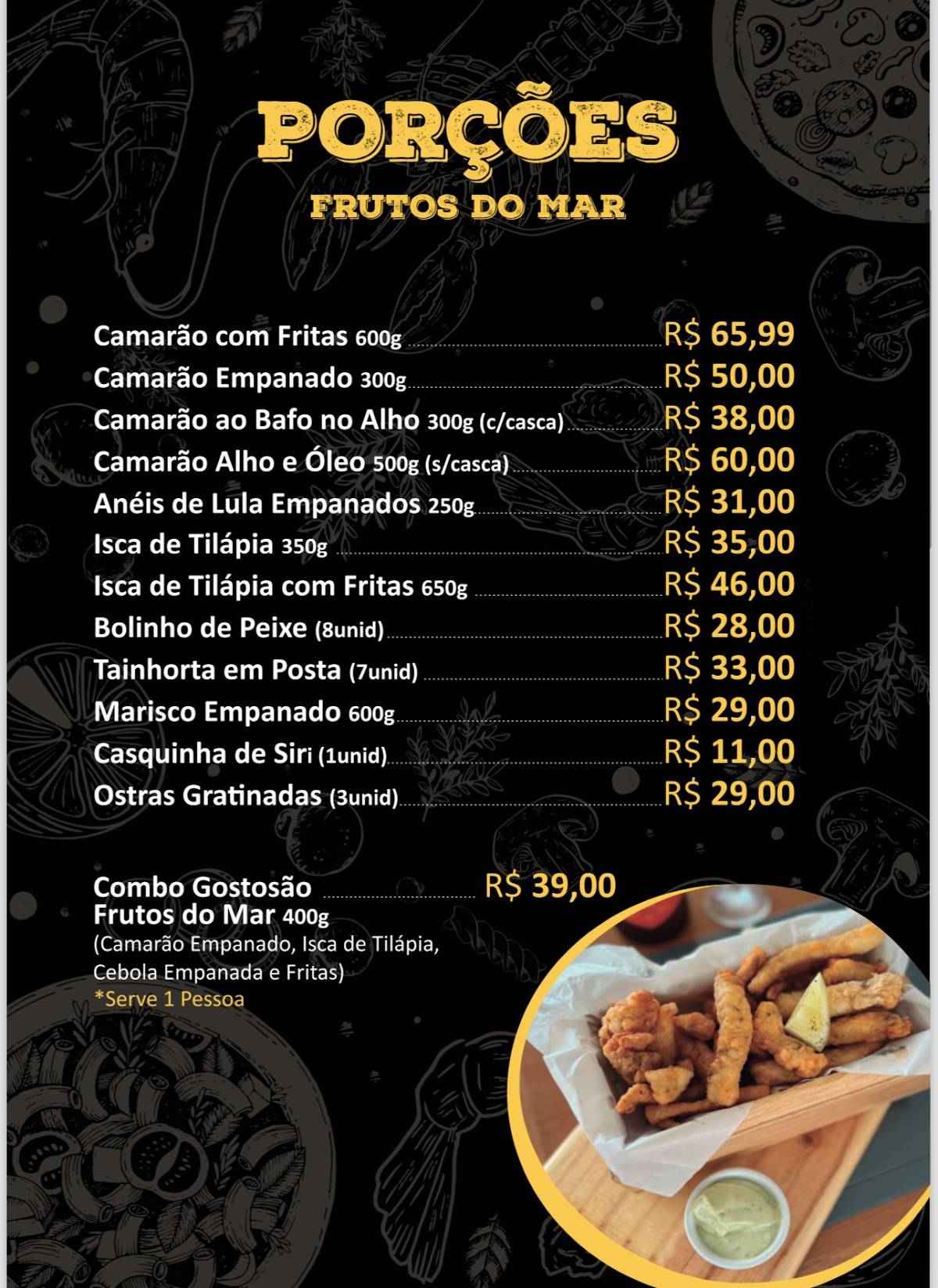 Sunrise Pub cardápio
