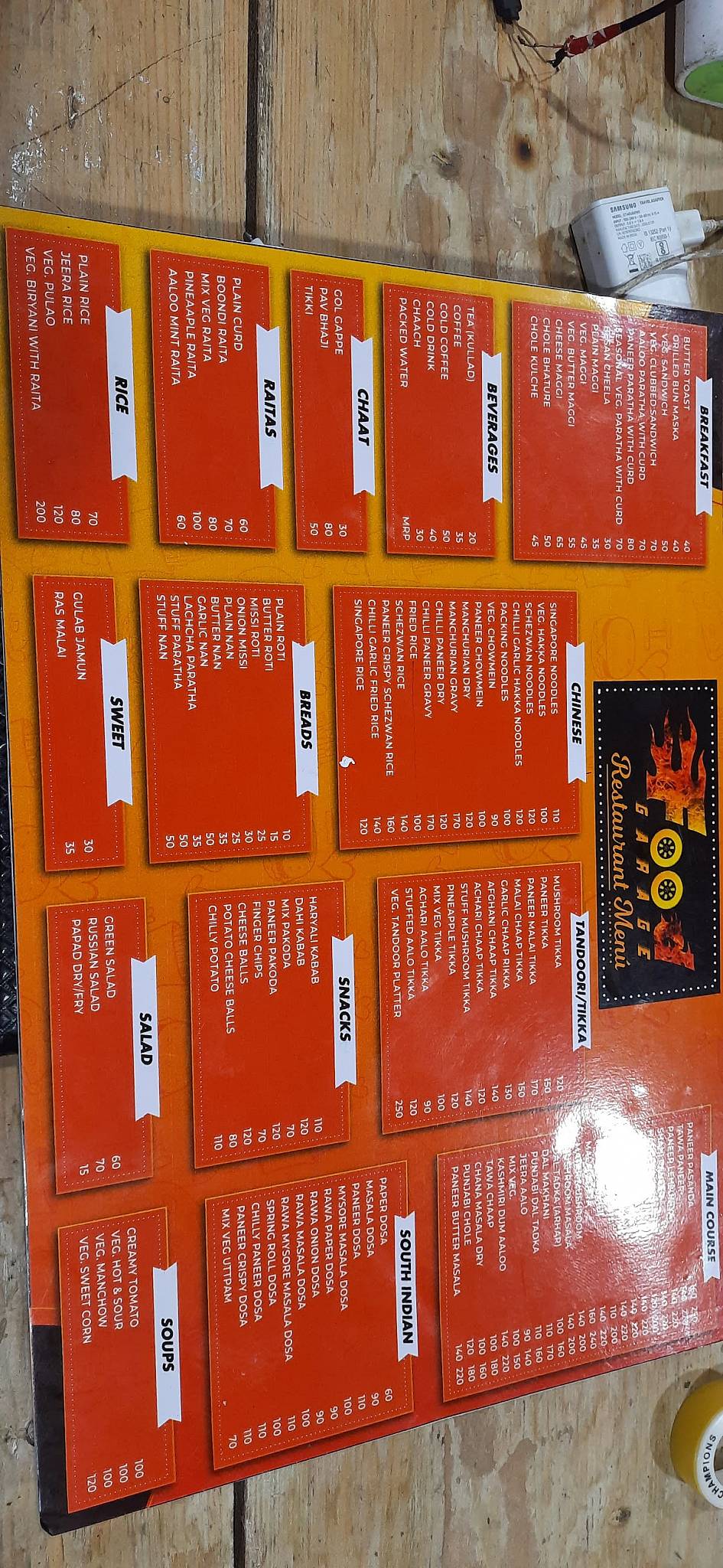 Swaruchi Food Garage (Family Restaurant) menu