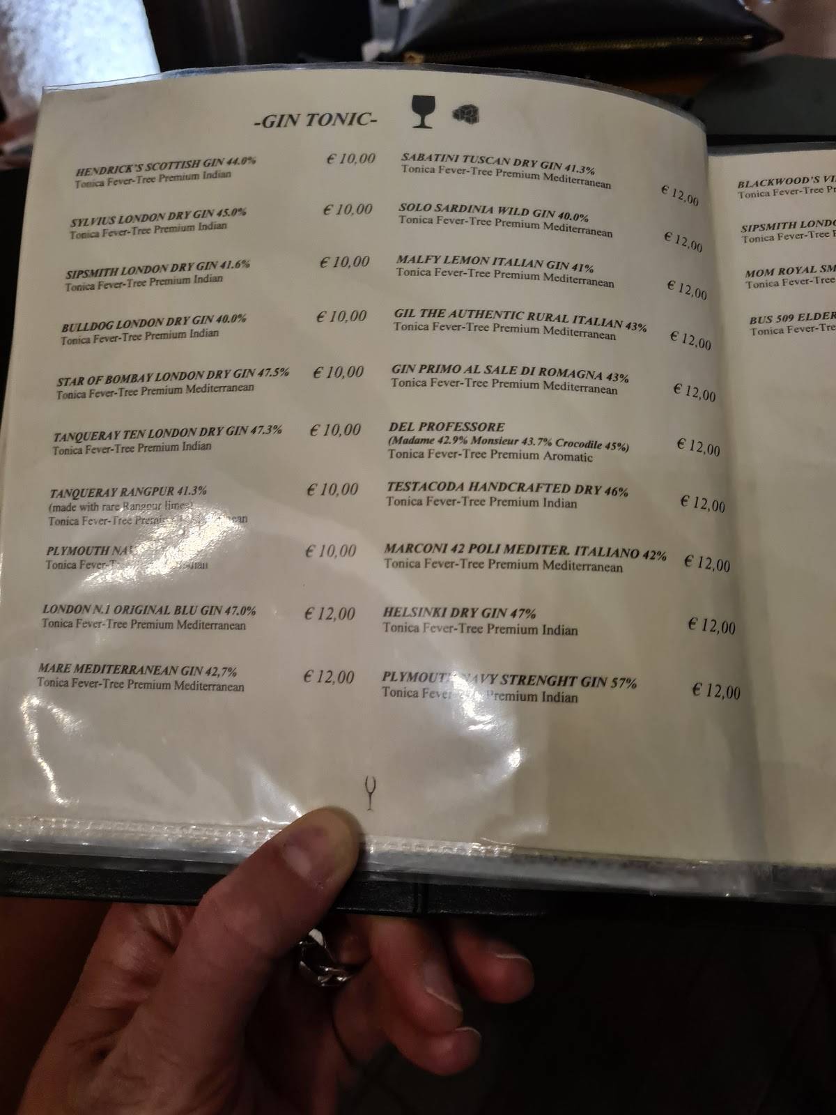 Menu di Symposion Parabiago 