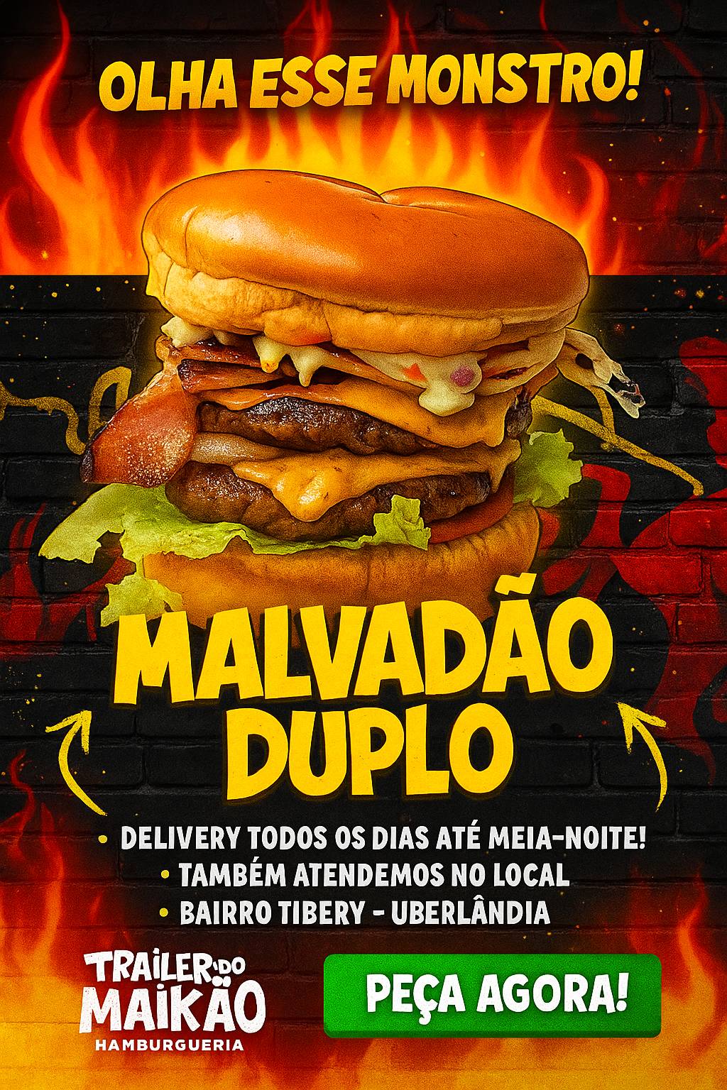 TRAILLER DO MAIKÃO HAMBURGUERIA cardápio