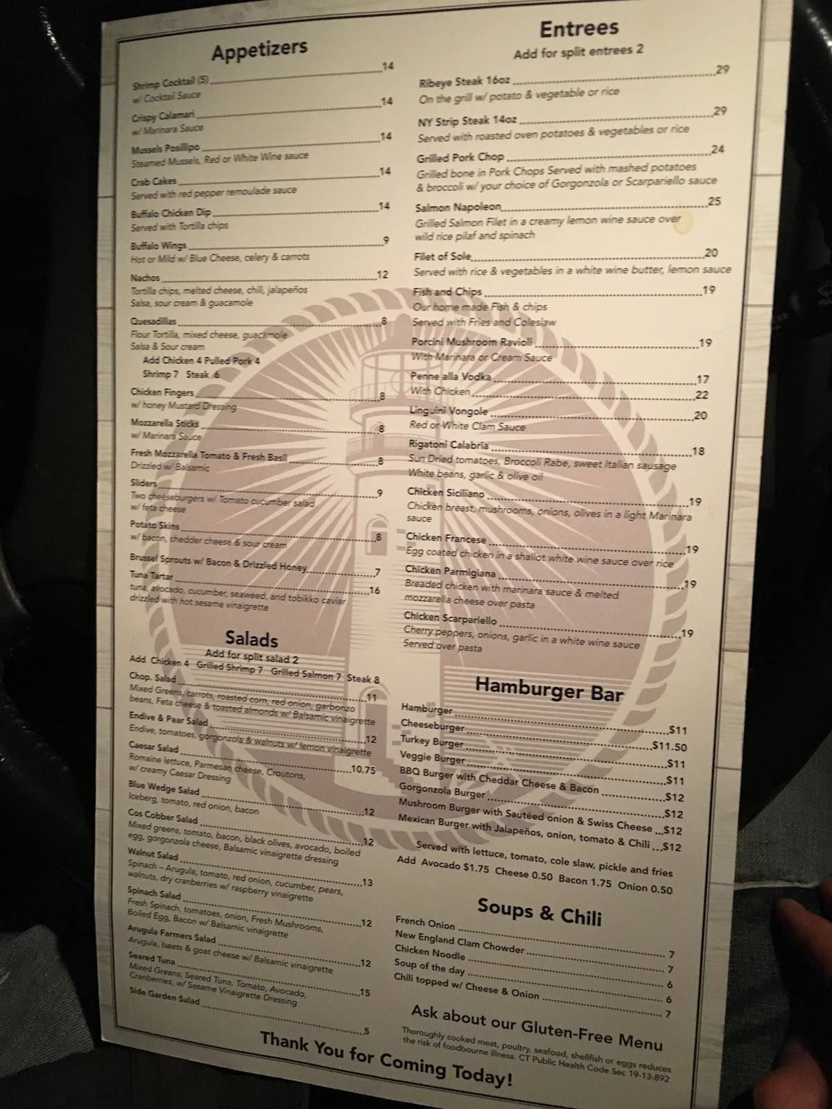 Menu at The Cos Cobber restaurant, Greenwich