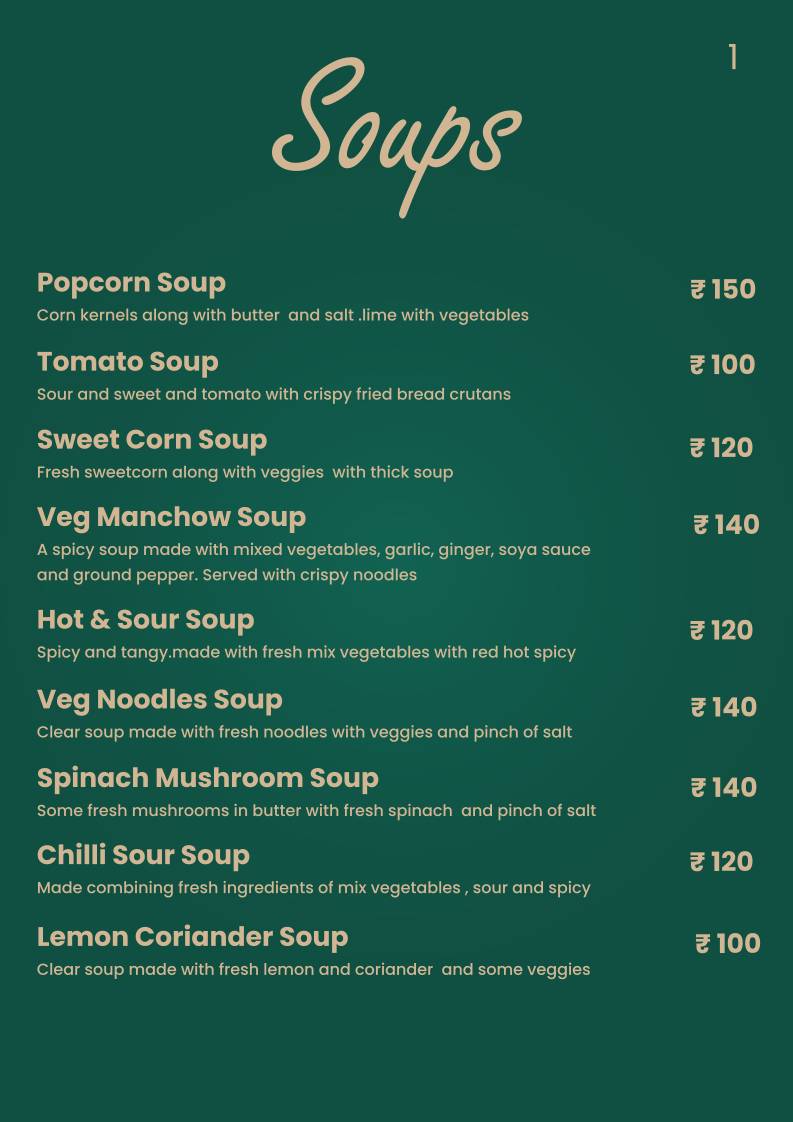 TimeSquare Cafe menu