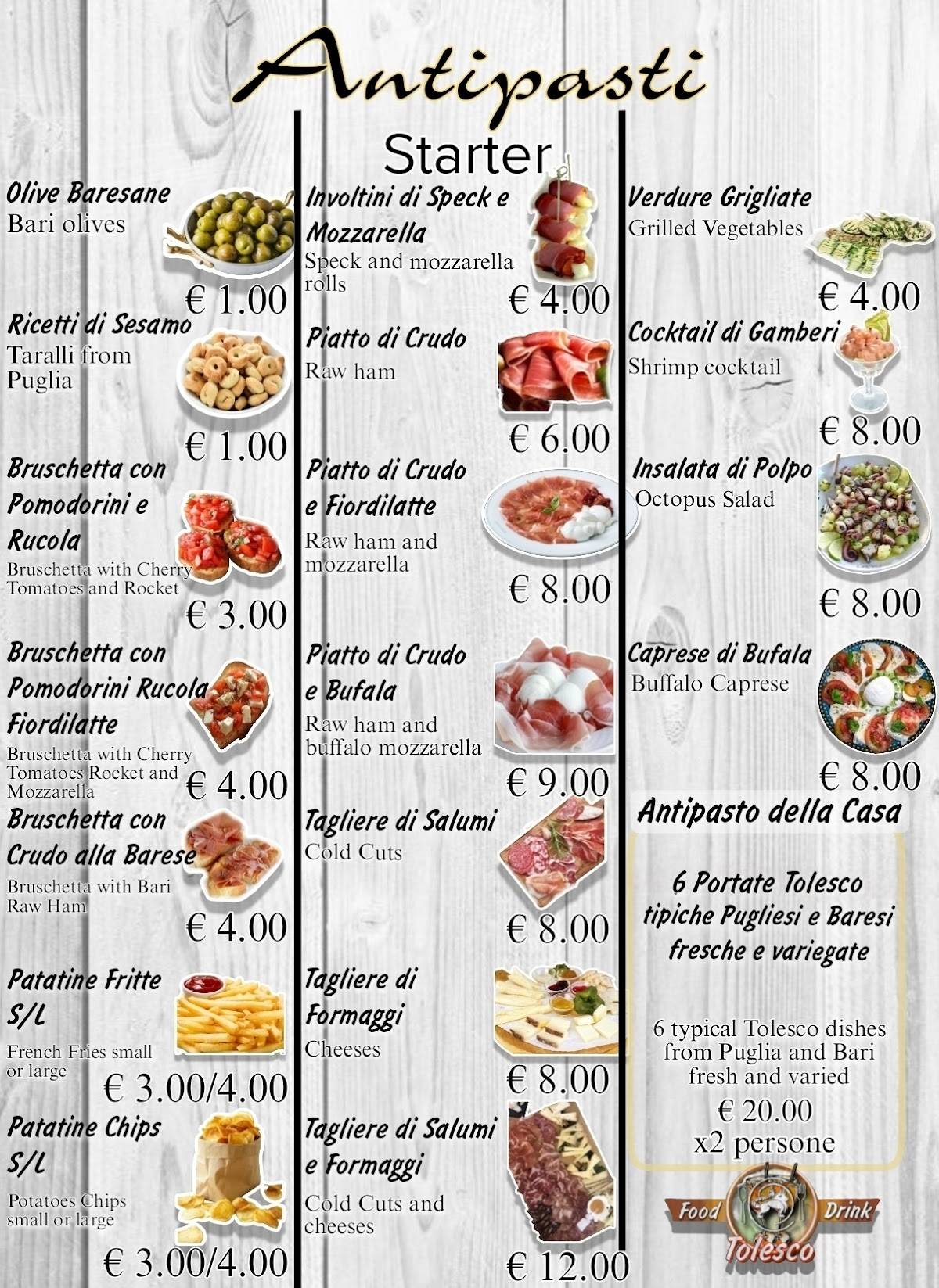 Menu di Tolesco 