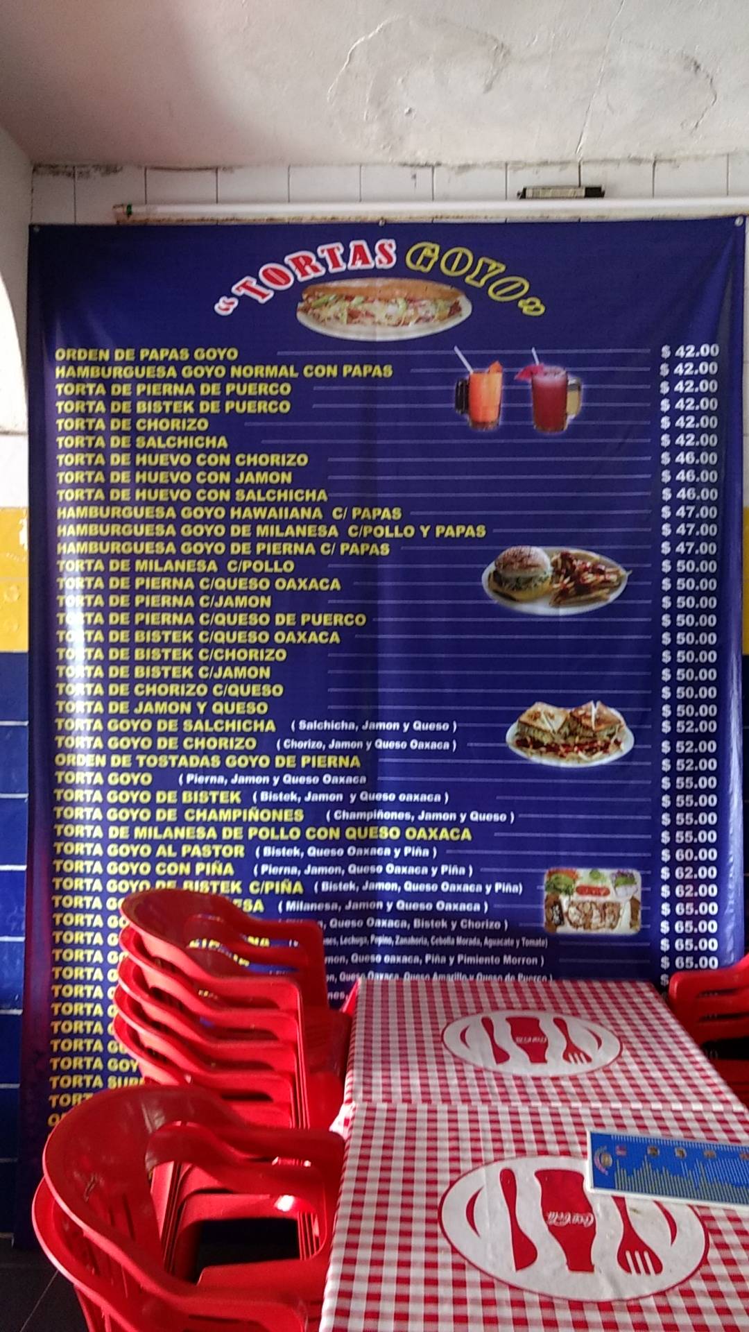 Carta Del Restaurante Tortas Goyo Cancún Av 137 Mza 96 Lote17