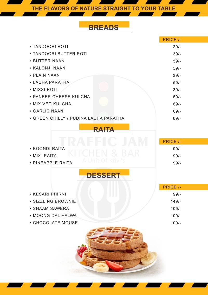 Menu at Traffic Jam Kitchen & Bar, Moradabad