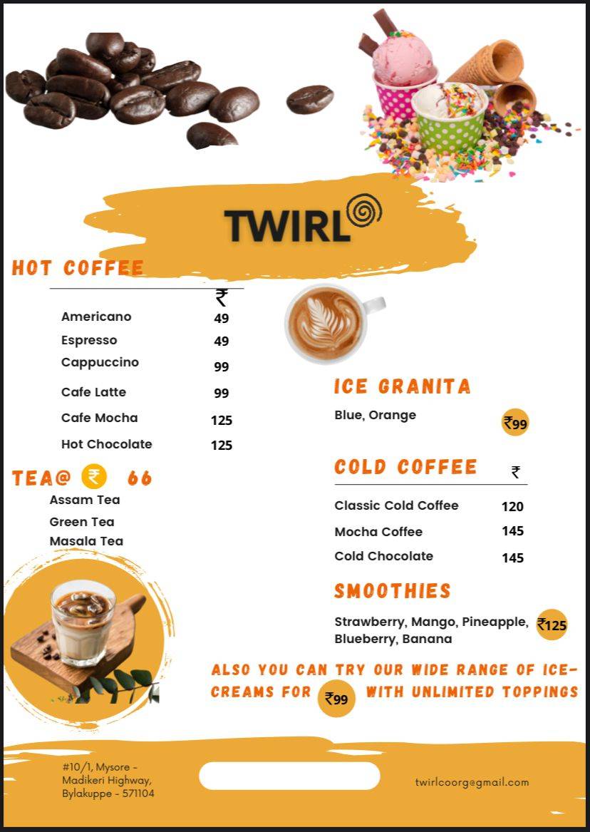 Twirl menu