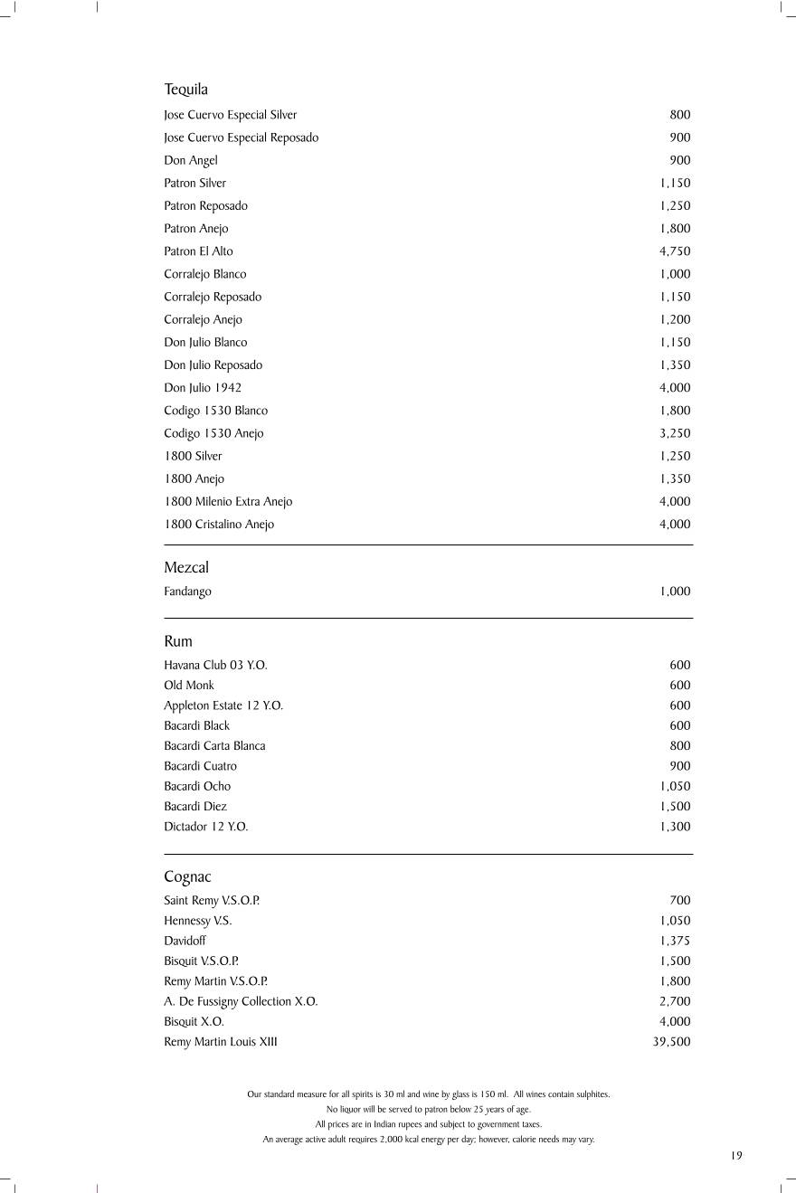 Varq menu