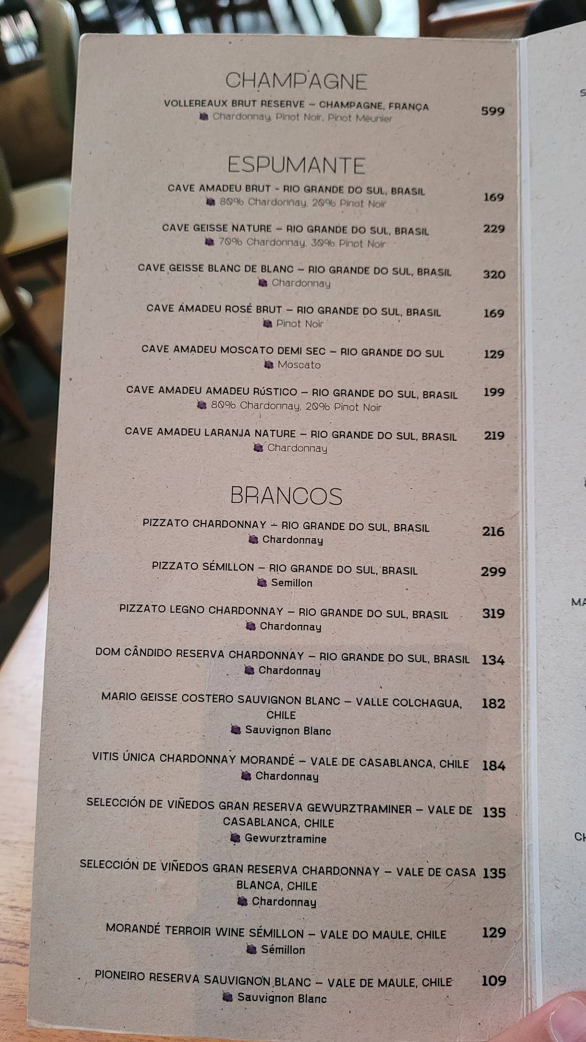 Voar Restaurante cardápio