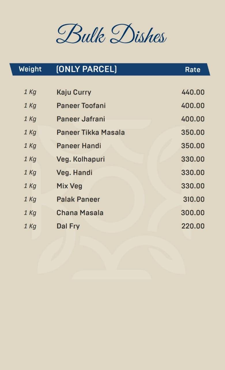 Way Wait Restaurant menu