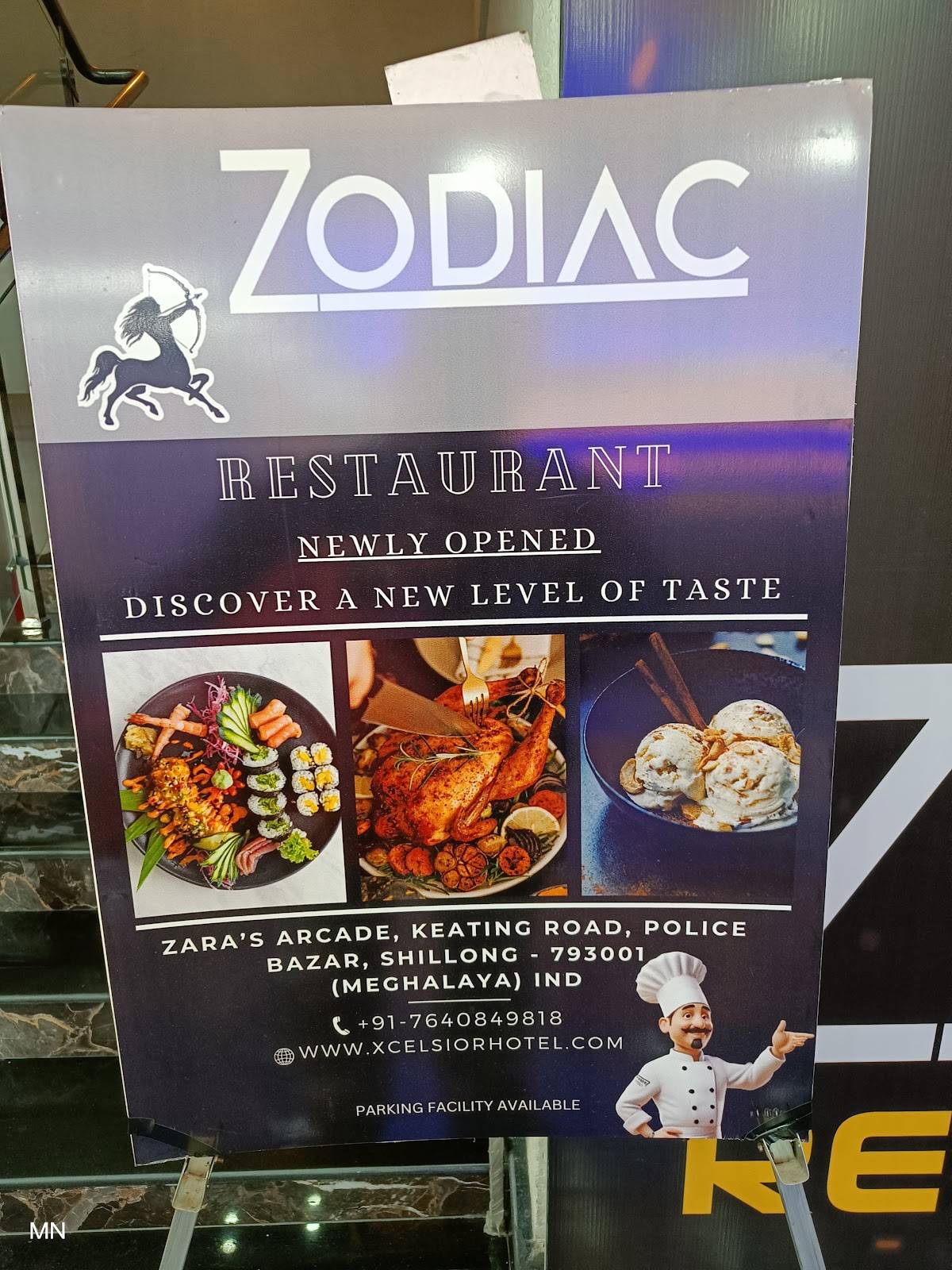 Zodiac Restaurant menu