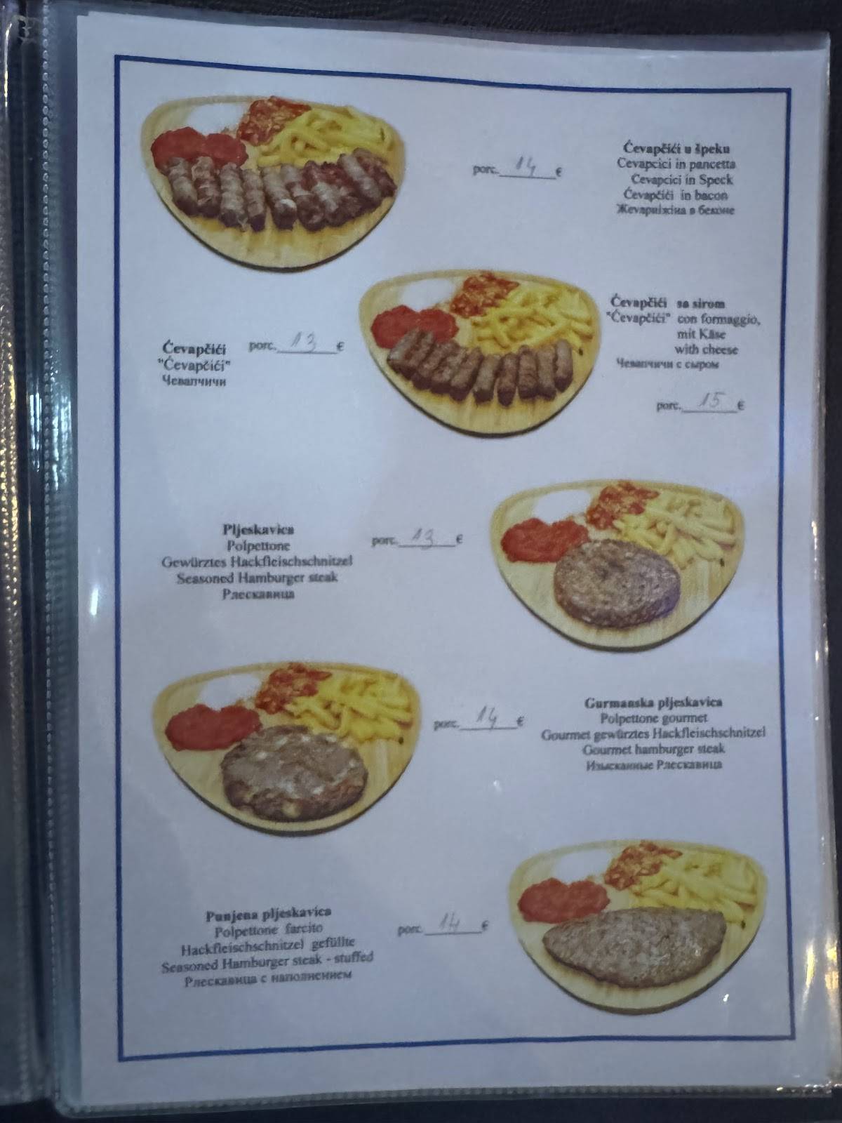 Menu di Restaurant da Piero II 