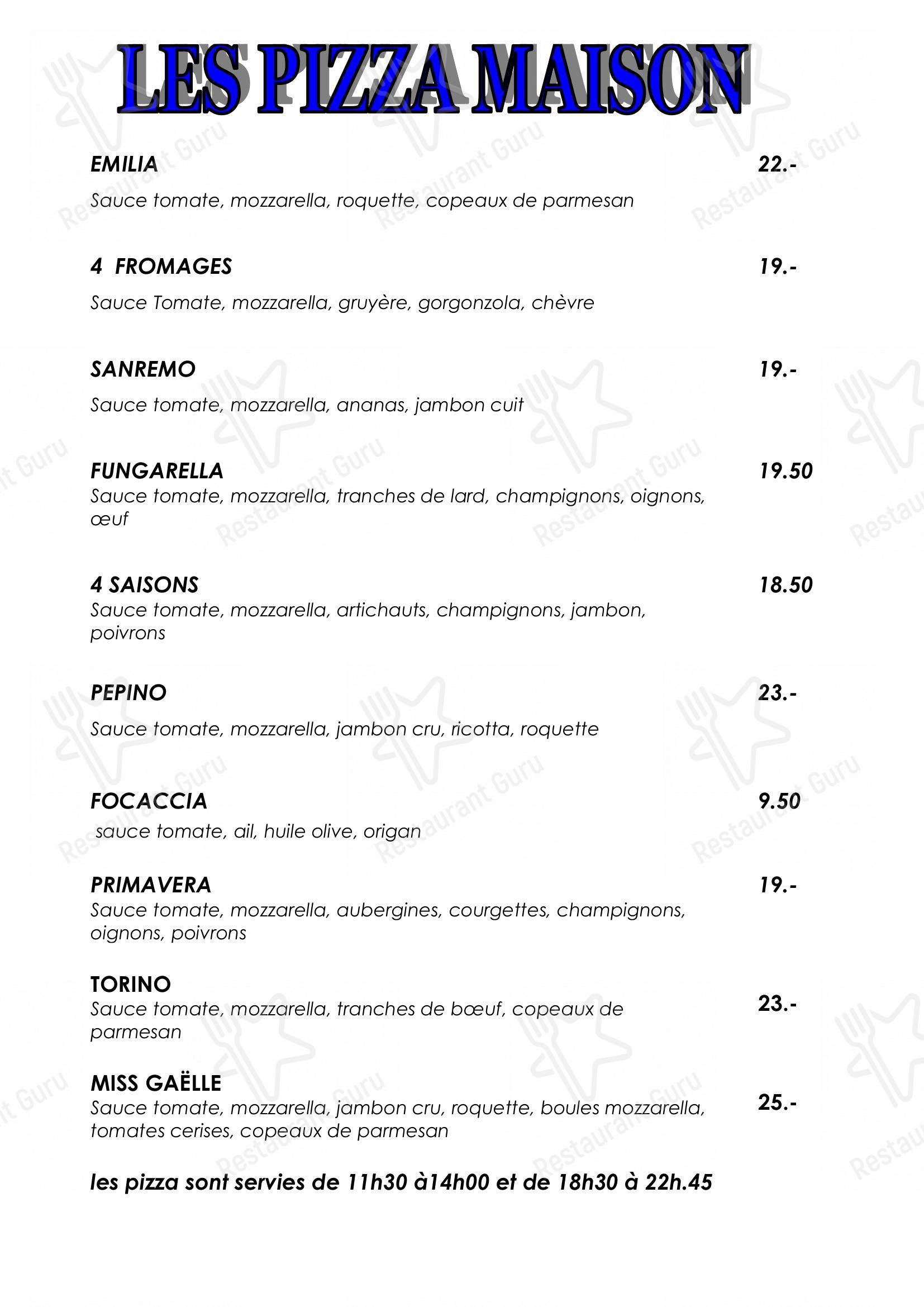 Restaurant des Semailles in Lancy - Menu