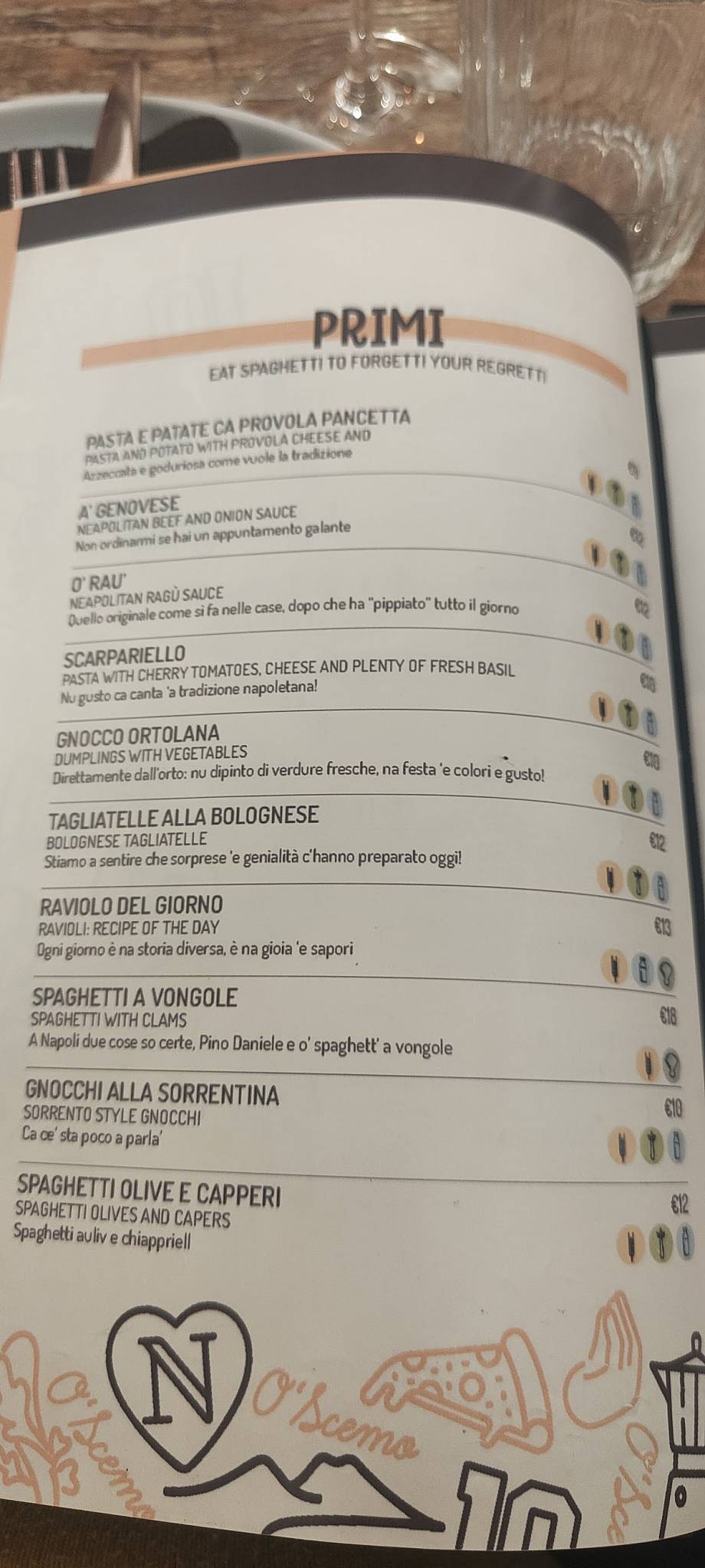 Menu di o' scemo centro storico 