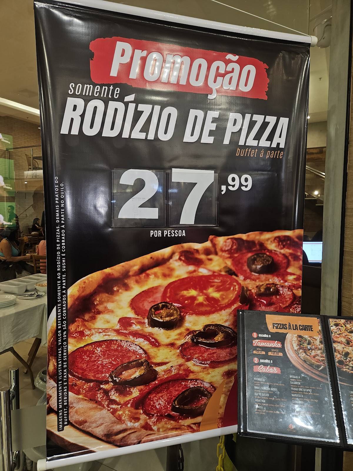 Restaurante Chamas Grill Rodízio de Pizza Taguatinga Shopping cardápio