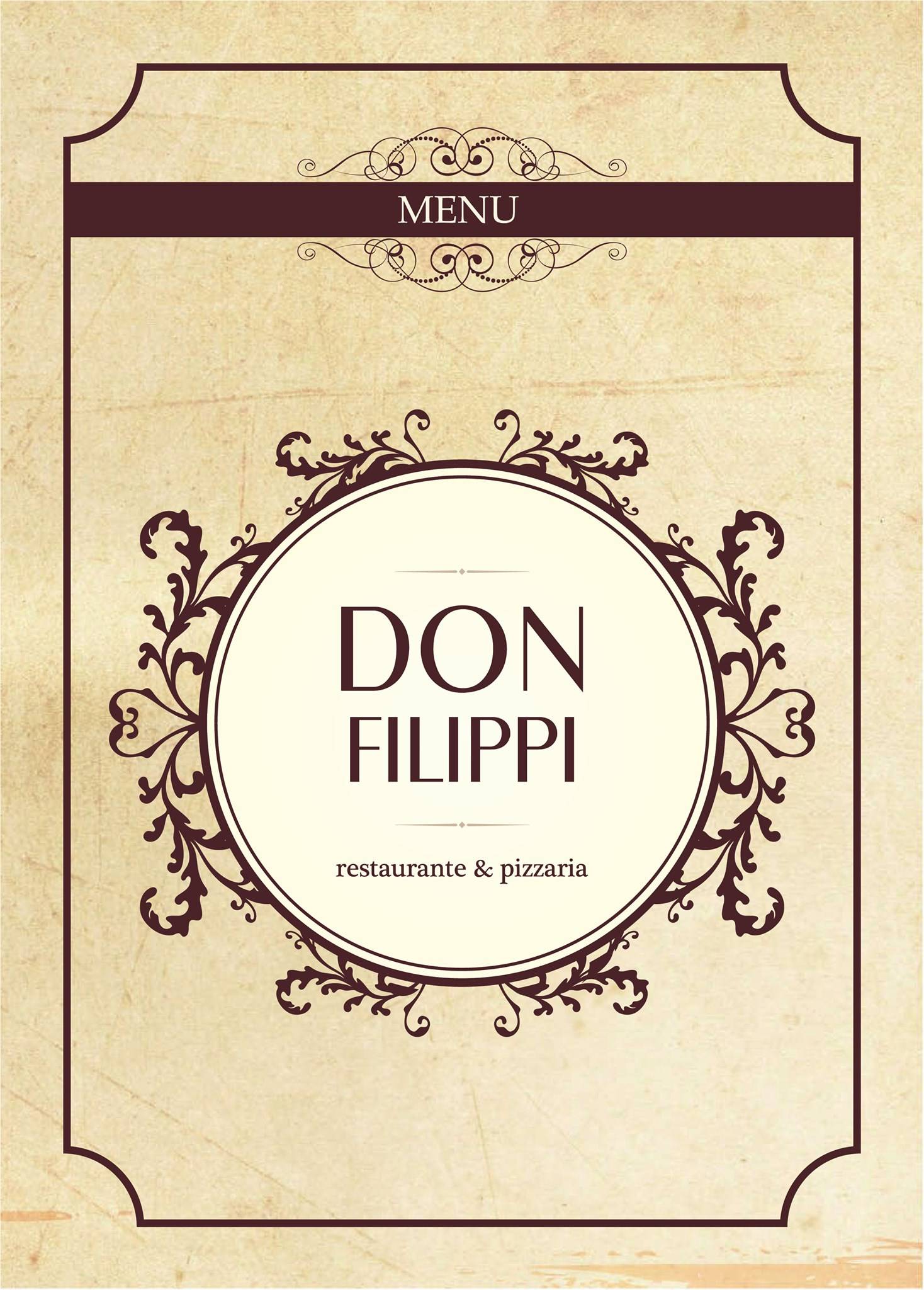 Restaurante E Pizzaria Don Filippi cardápio