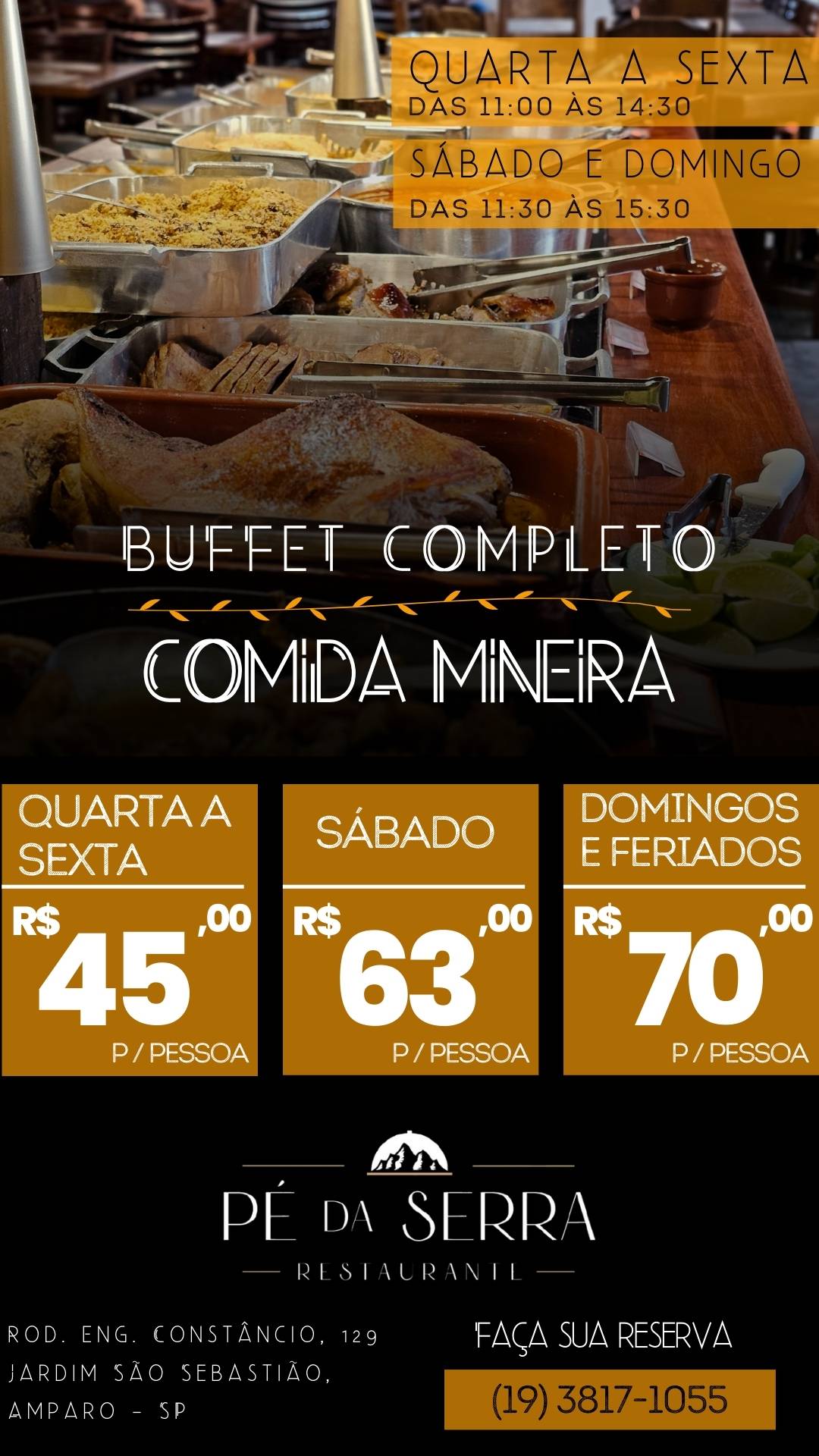 Restaurante Pé da Serra cardápio