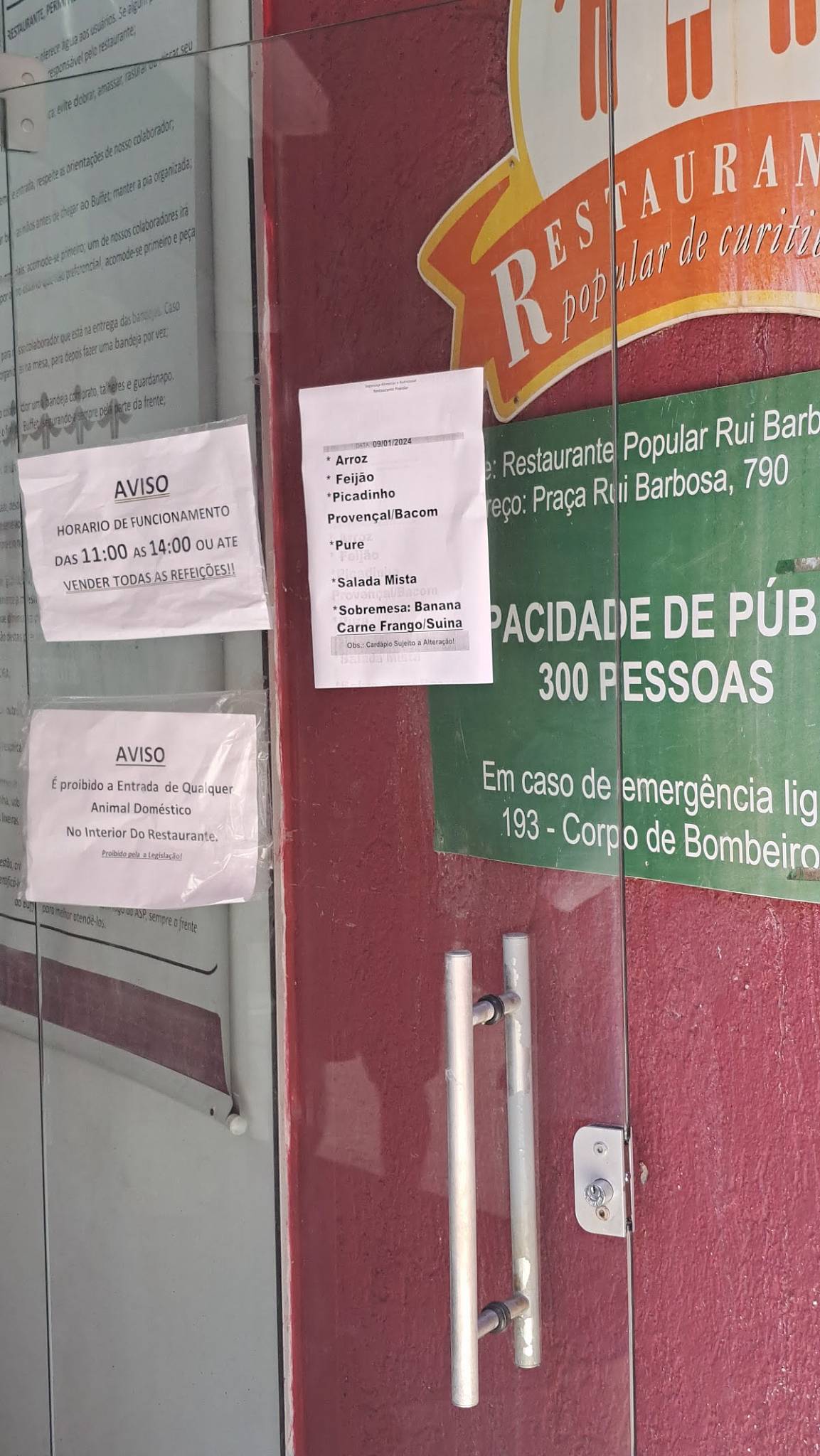 Restaurante Popular Matriz - Mercado Central cardápio