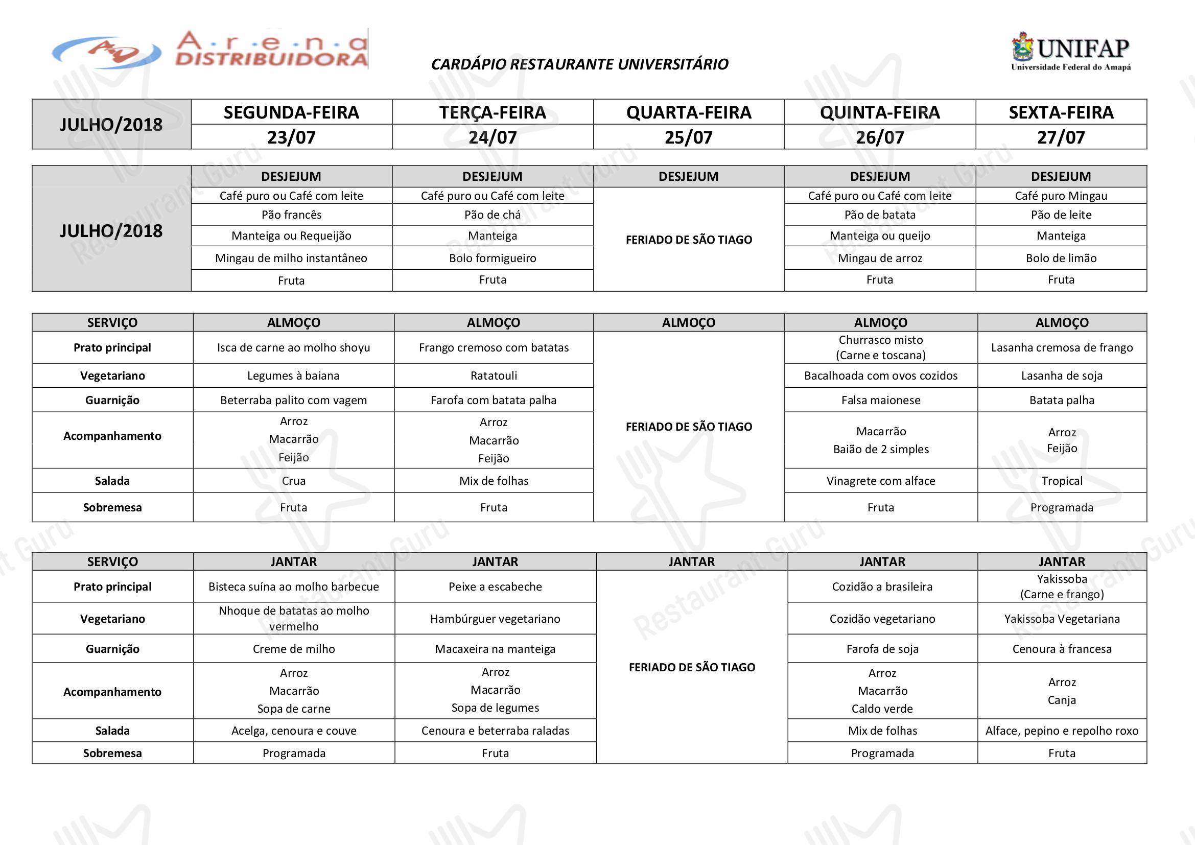 Restaurante Universitário - UNIFAP em Macapá - Wine & Cocktail Menu