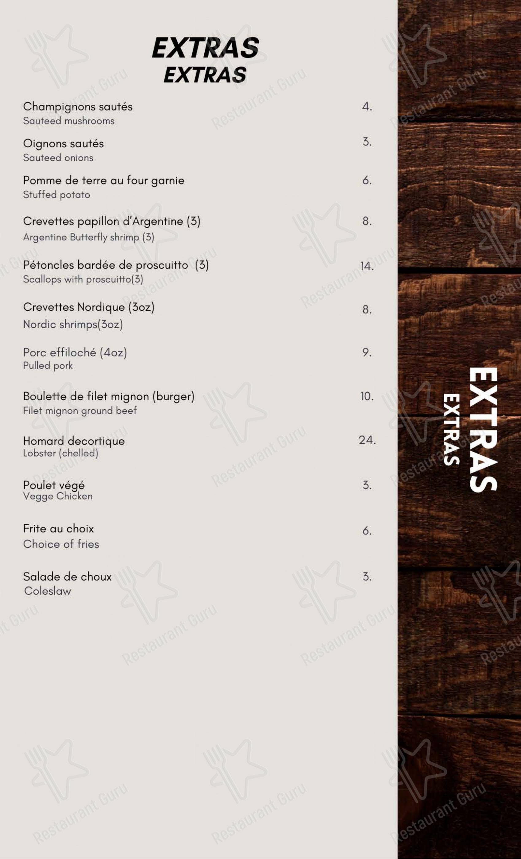 Resto-Bar L'Imprévu & Resto La Terrasse dans Matane - Menu bar