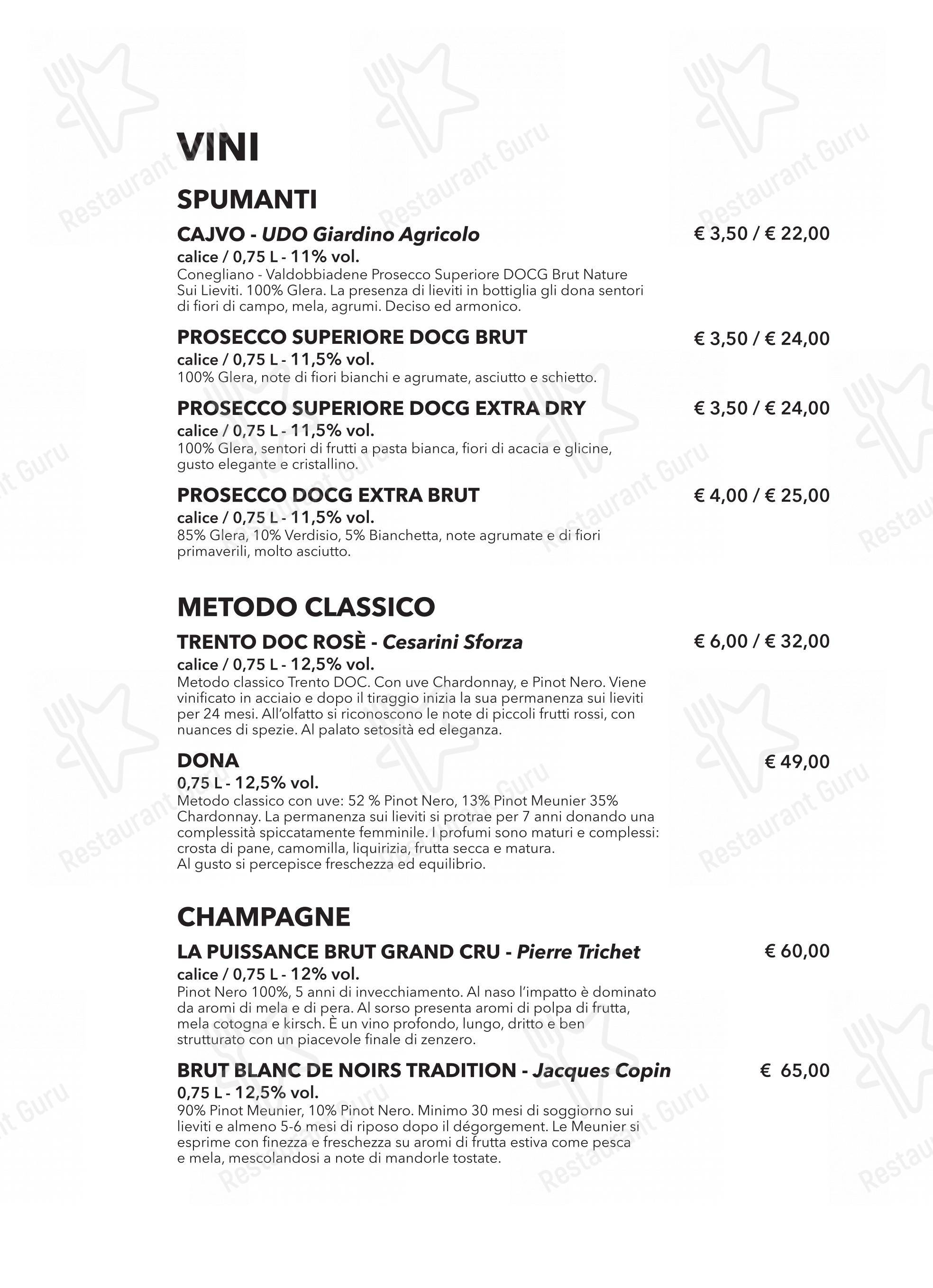 Menu per Rico'S 3 - La Forneria in Pieve di Soligo