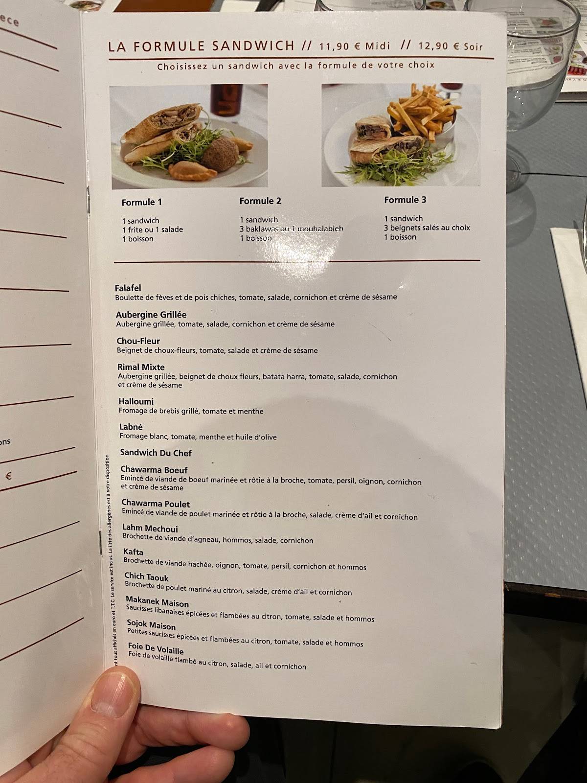 Menu de Rimal Paris: Le Traiteur George V