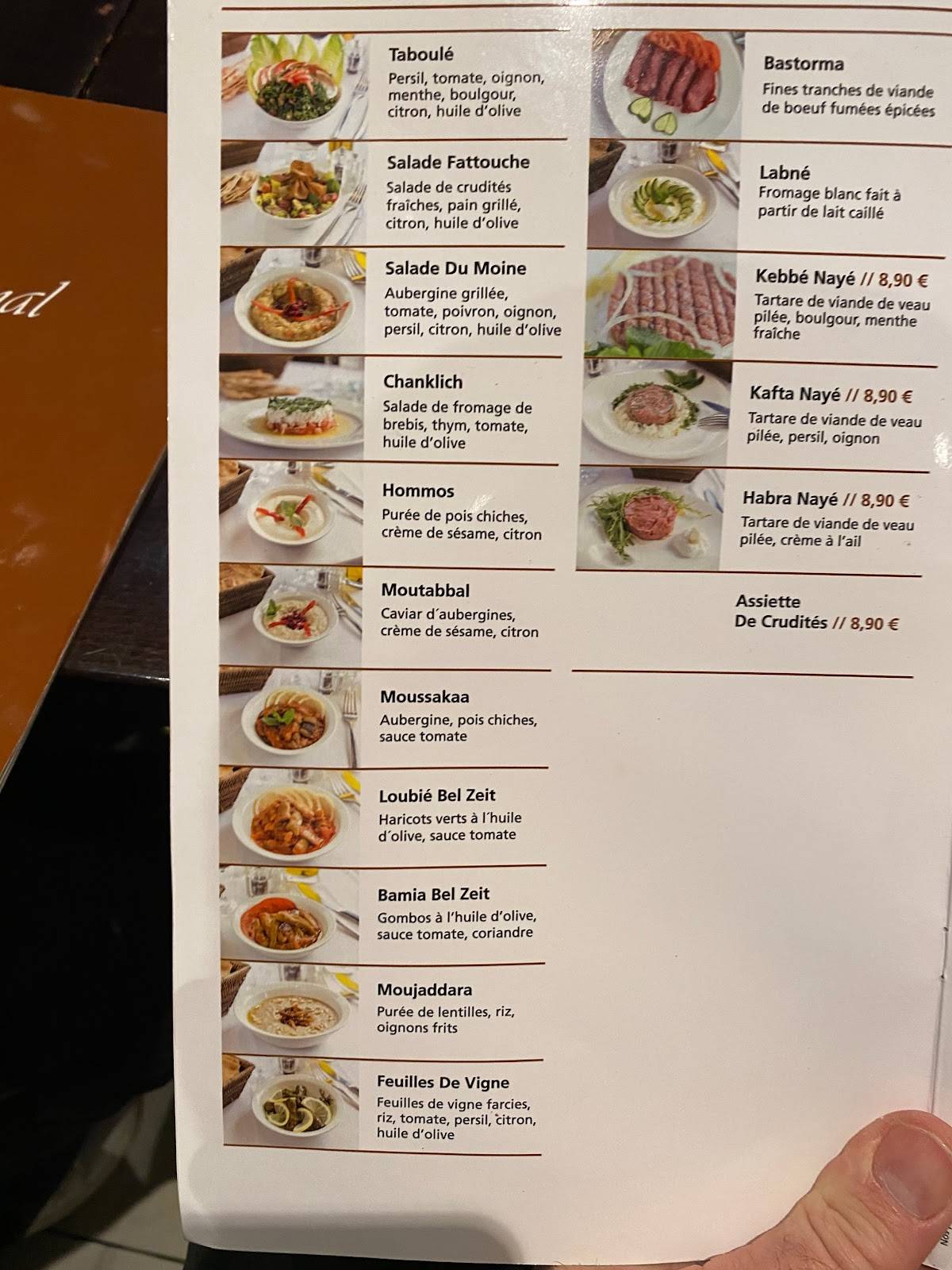 Menu de Rimal Paris: Le Traiteur George V