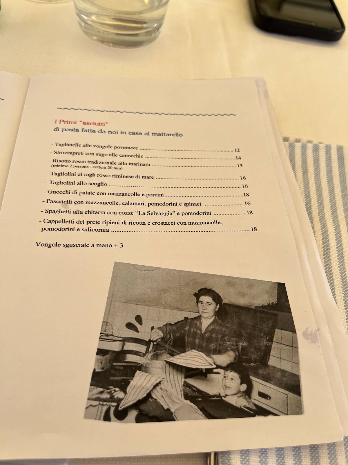 Menu di La Marianna 