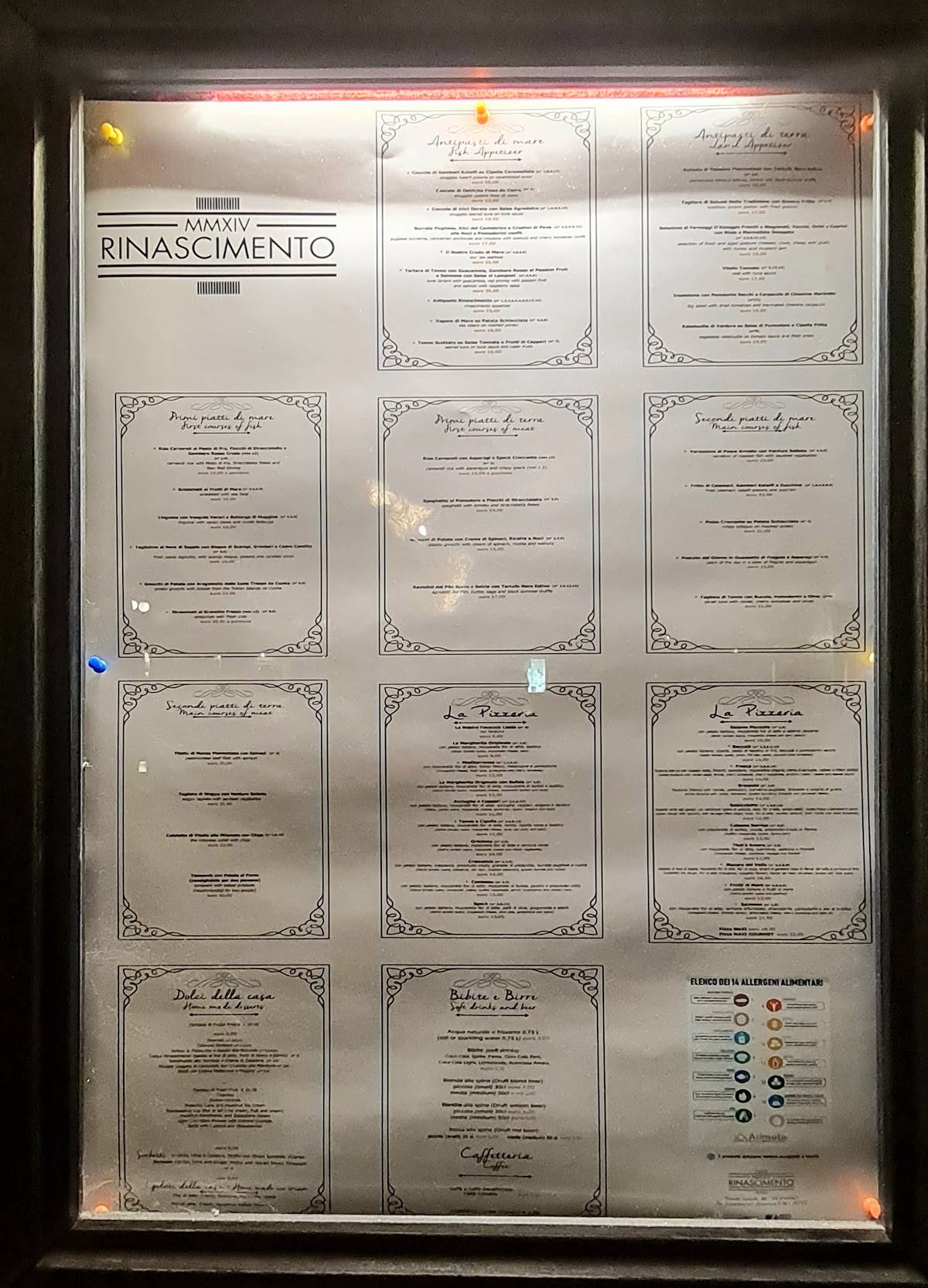 Menu di Ristorante Rinascimento 