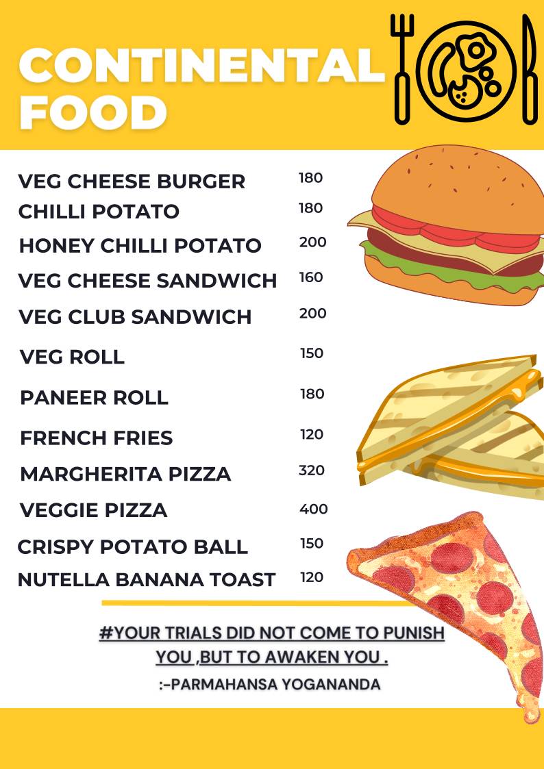 Om Shanti Shanti Cafe menu