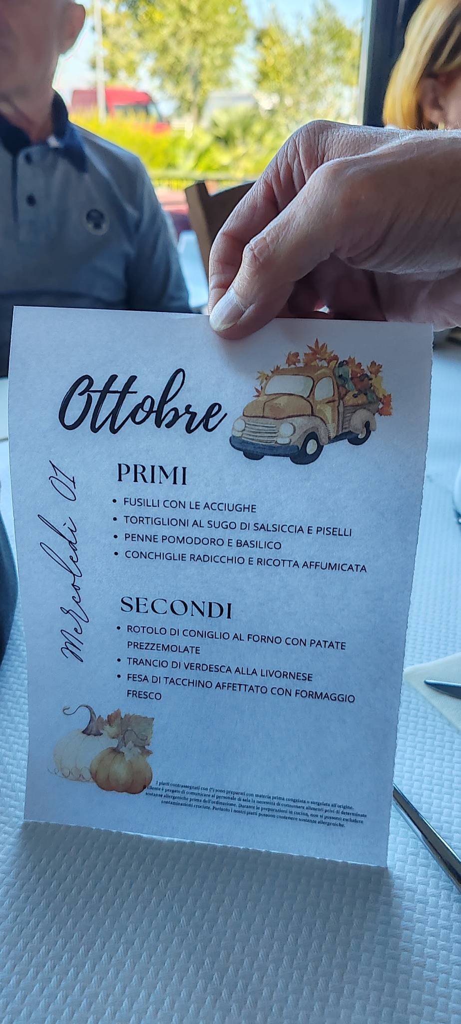 Menu di Ristorante Agricolo 