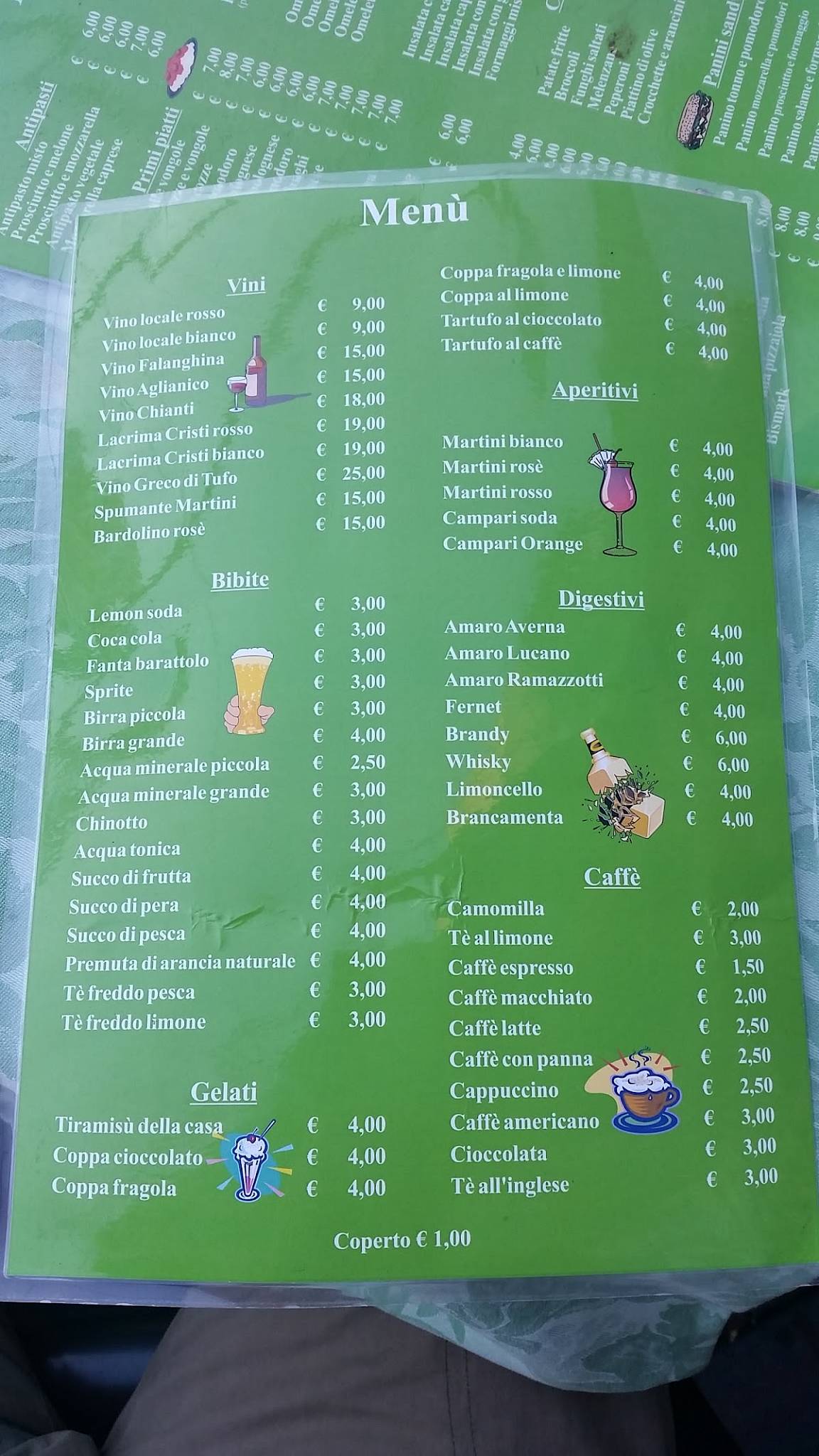 Menu di Ristorante Borbonico Gladiator 